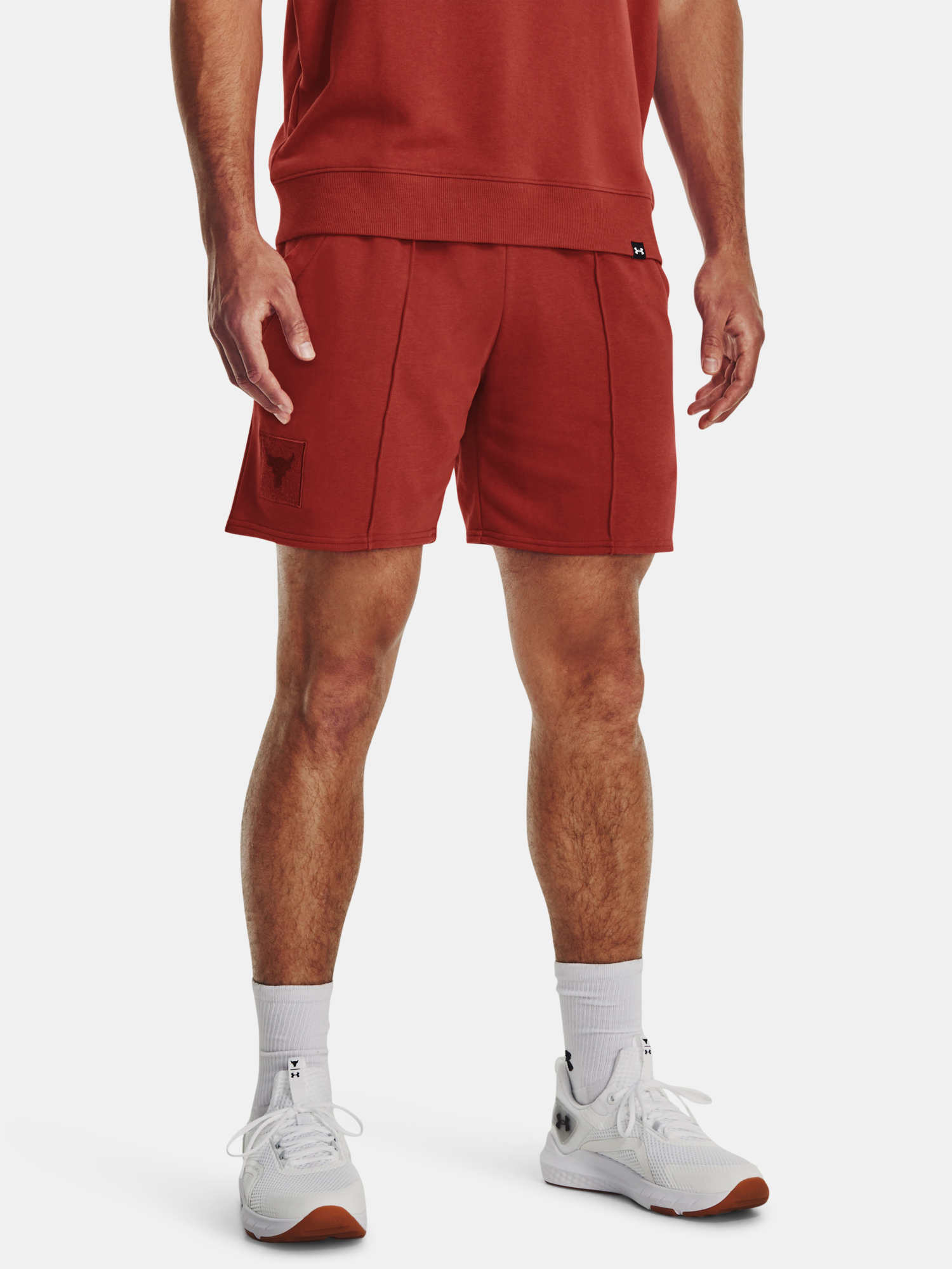 Under Armour Kraťasy Pjt Rock Terry Gym Short-RED - Pánské