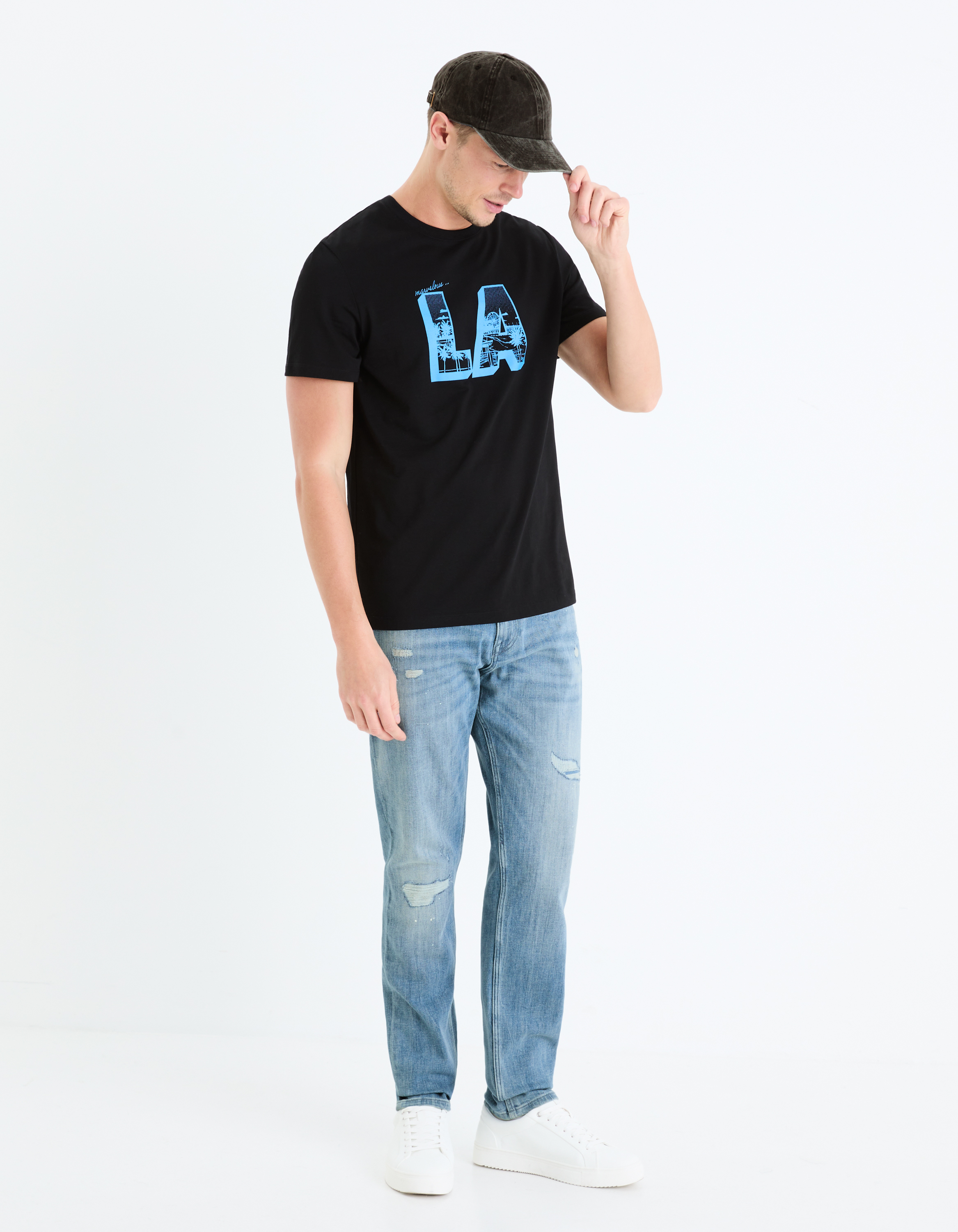 Slim fit pentru barbati Celio - albastru