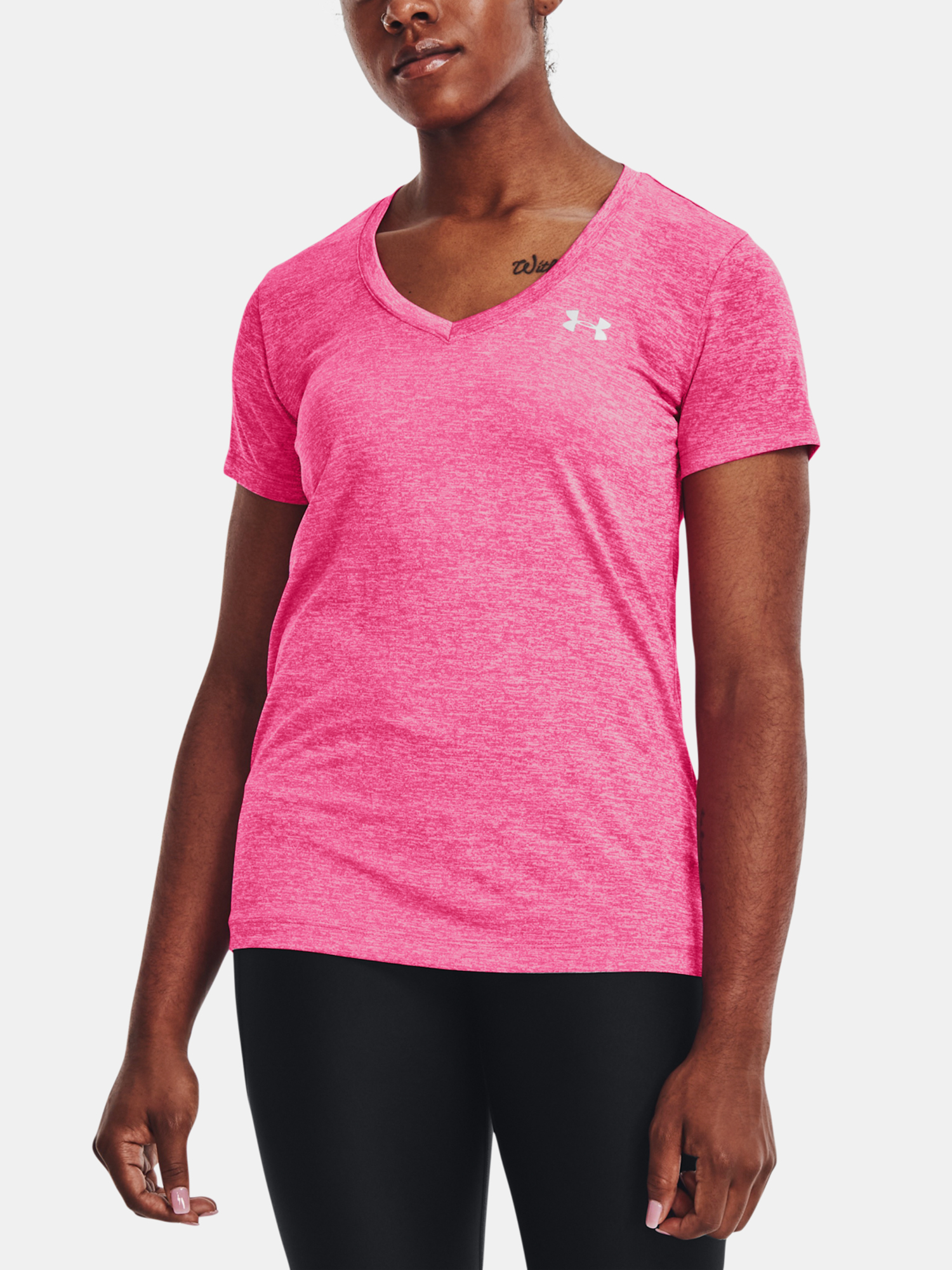 under armour power in pink pure stretch hipster