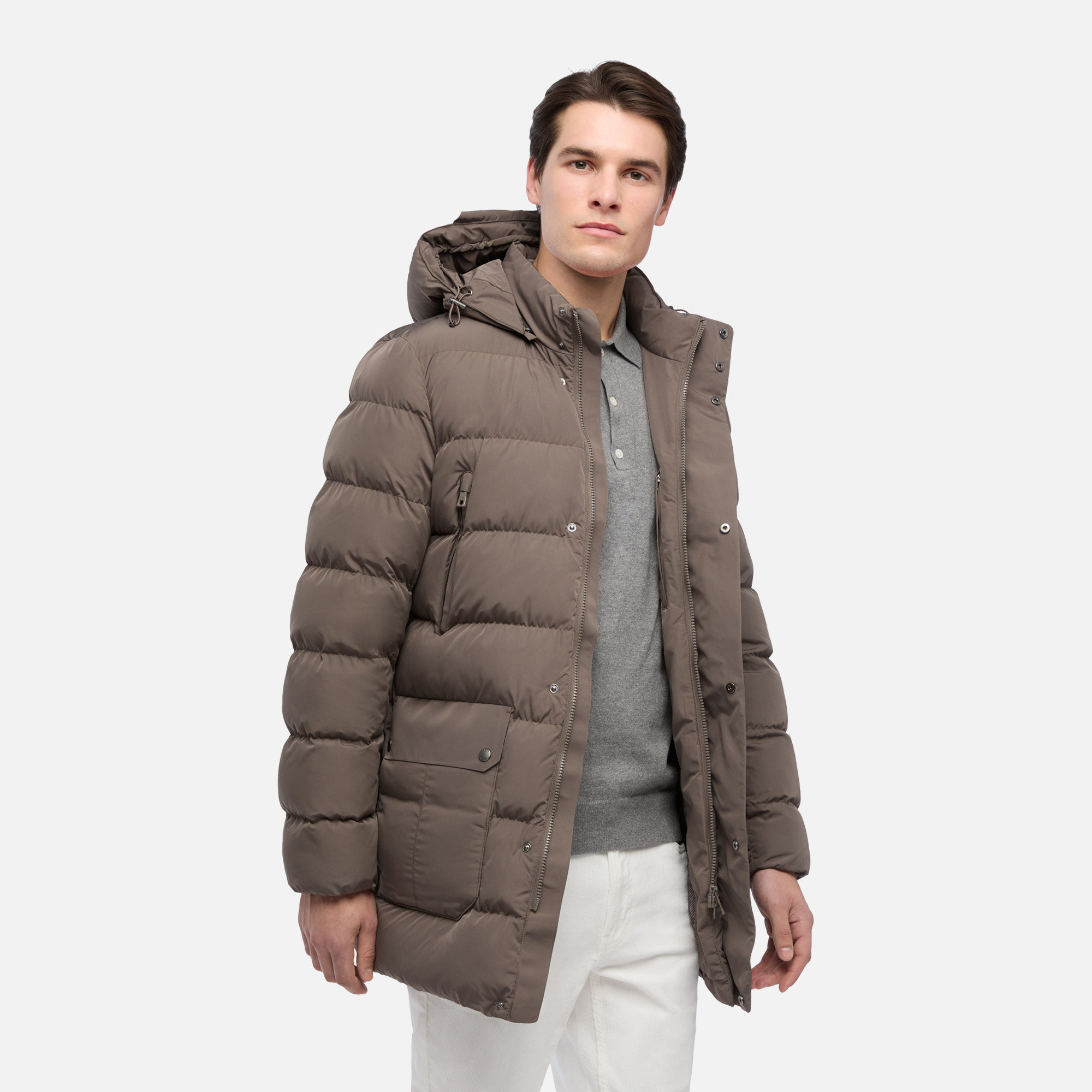 Hnedá pánska parka Geox Pieve