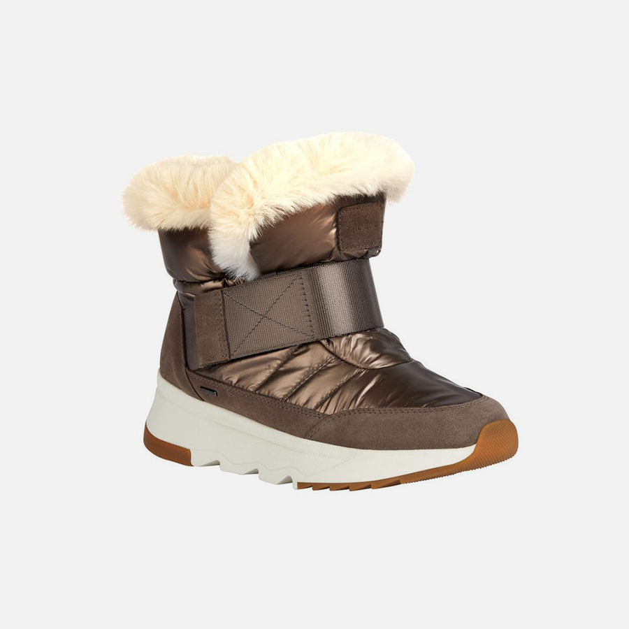 Brown women's ankle boots Geox Falena B ABX - Women's
