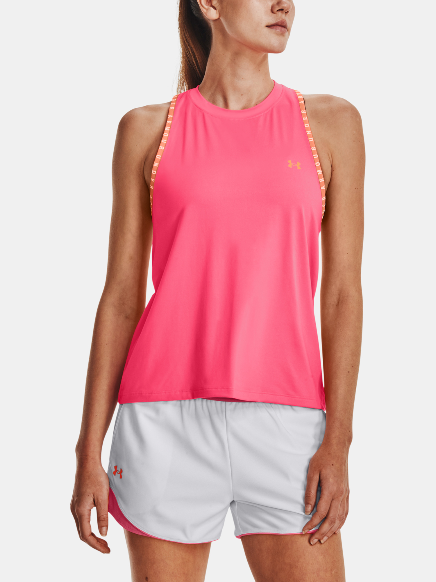 Levně Tílko Under Armour Knockout Novelty Tank-PNK - Dámské