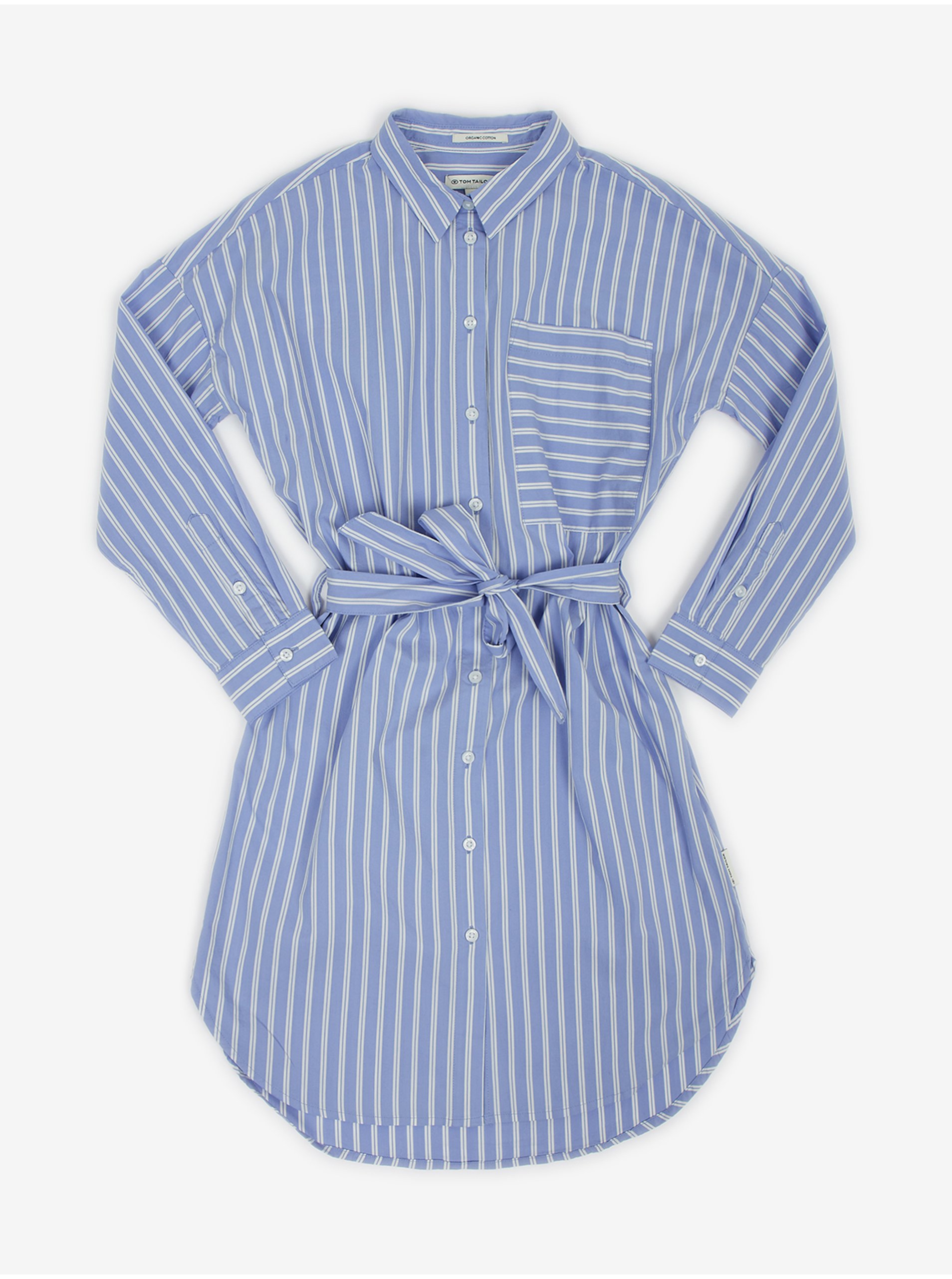 Blue Girl Striped Shirt Dress Tom Tailor - Girls