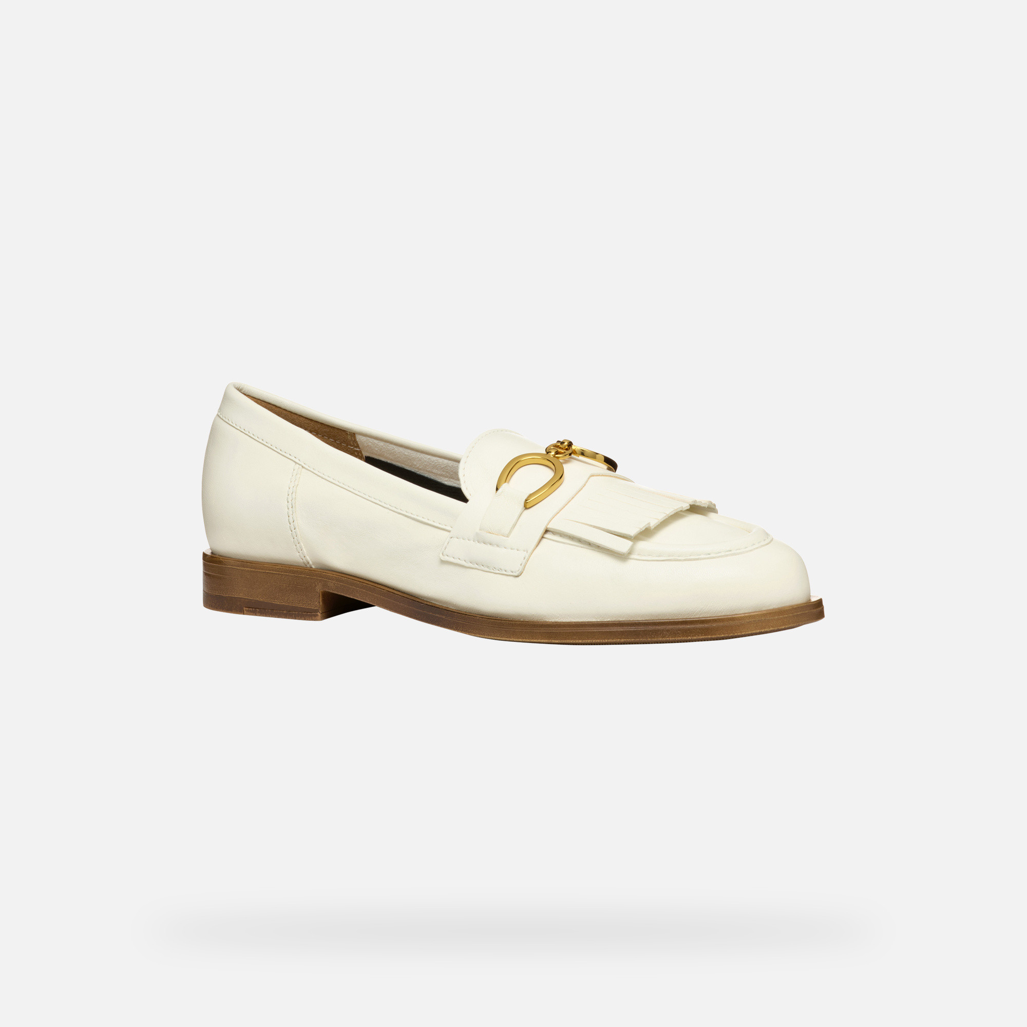 Cream women&#039;s moccasins Geox Prometya - Women&#039;s
