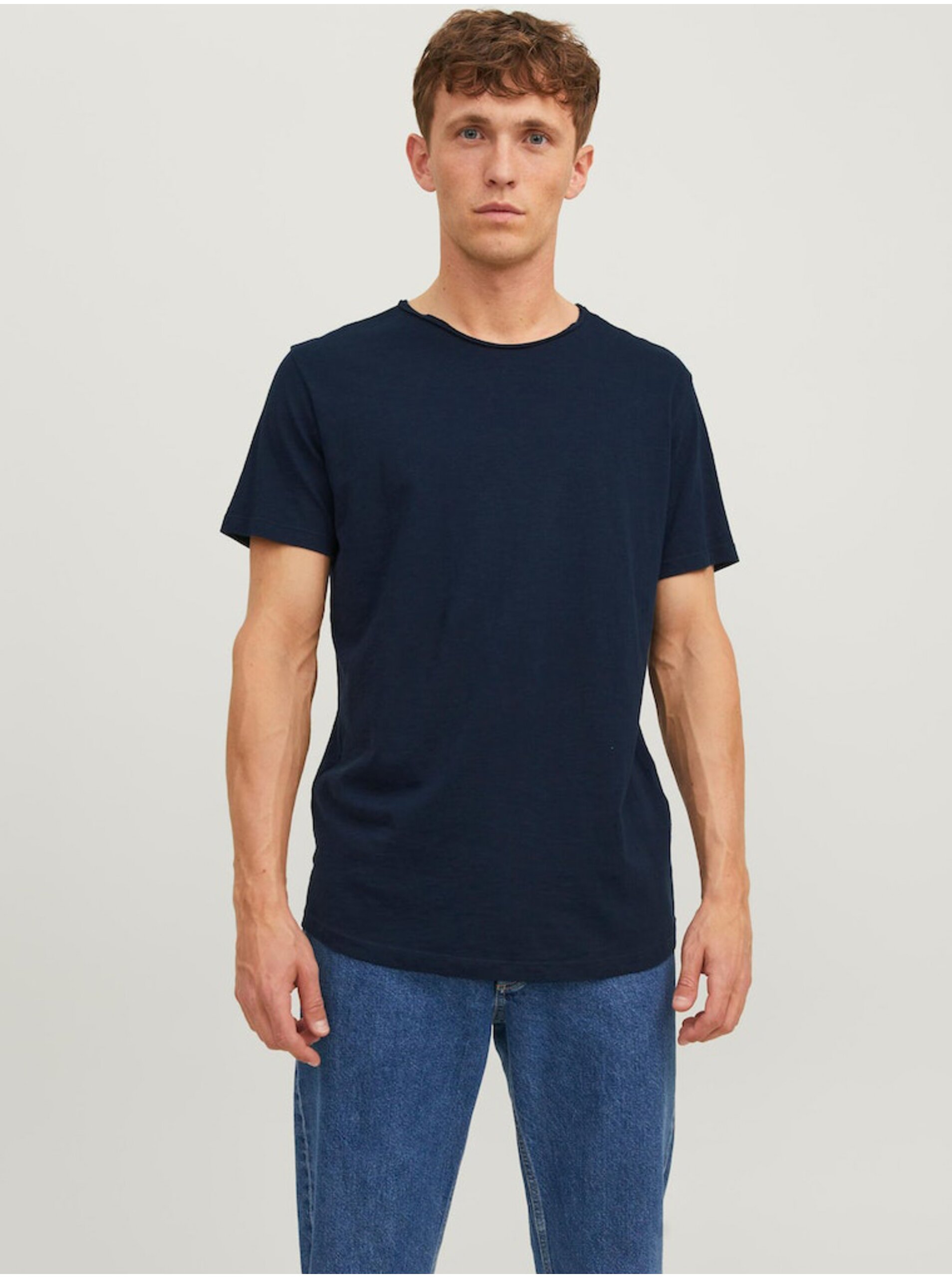 Men's Jack & Jones Basher T-Shirt Navy Blue - Men's