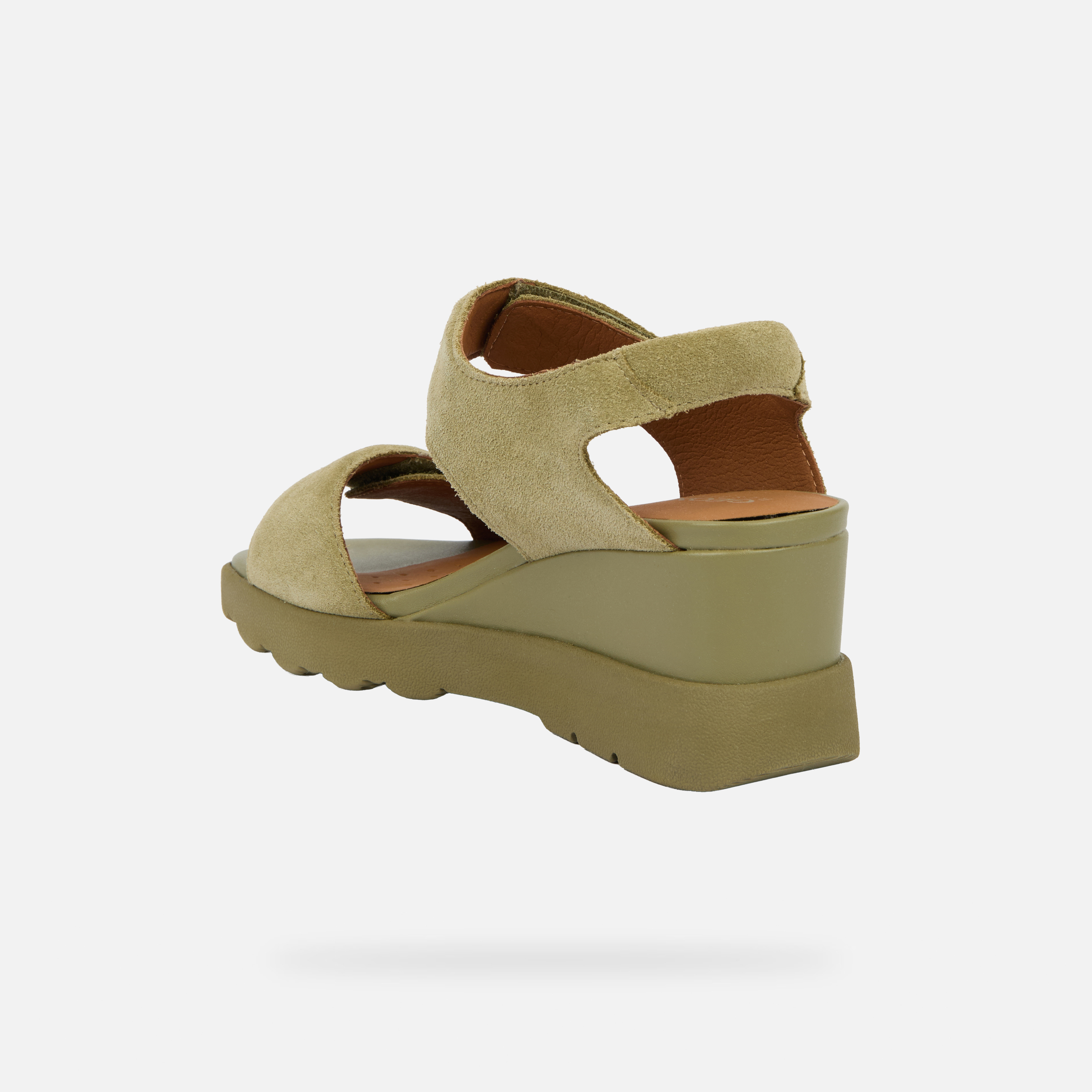 Sandale cu platformă kaki pentru femei Geox Spherica EC6