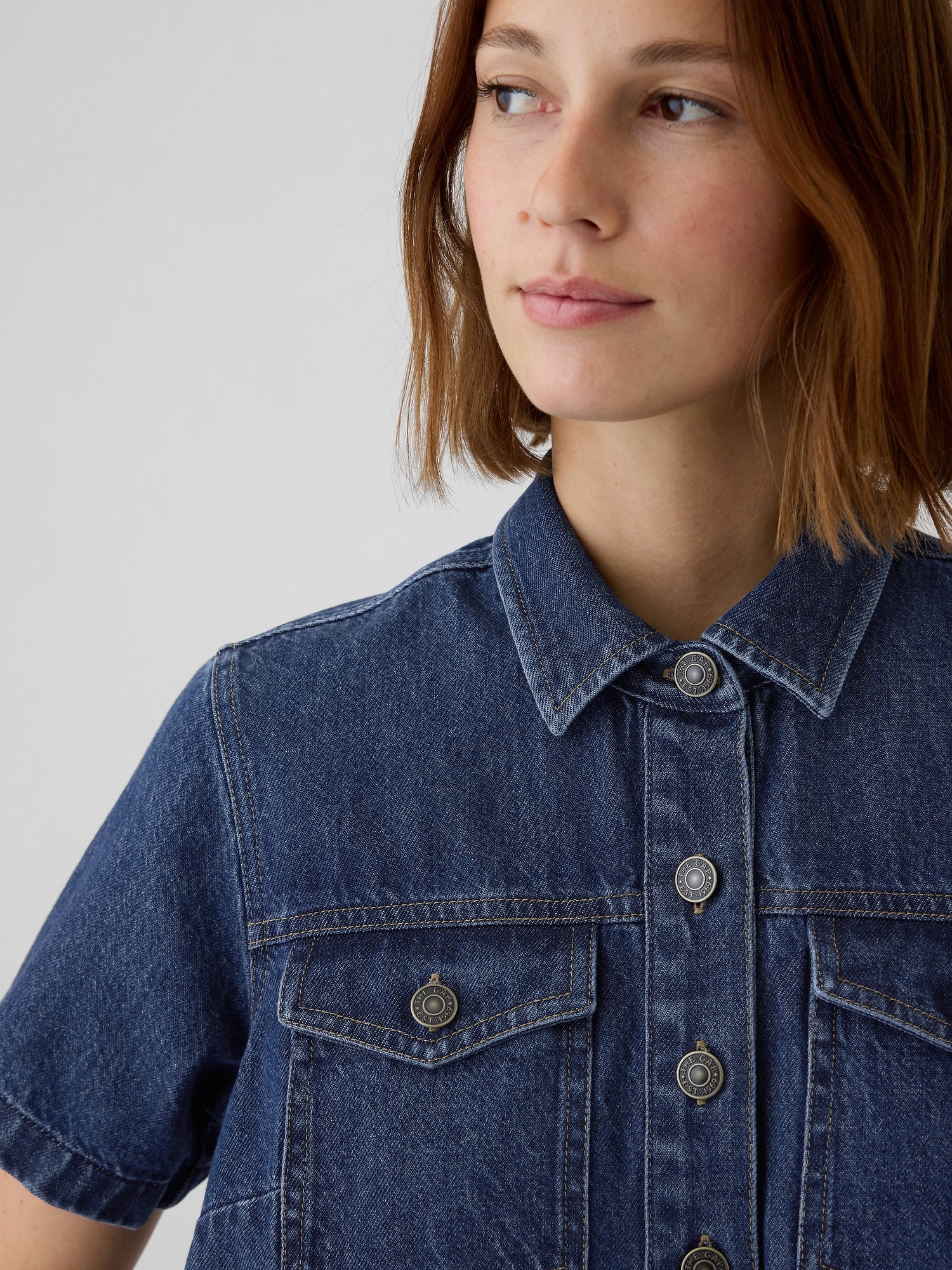 GAP Denim Midi Dress Western - Women's