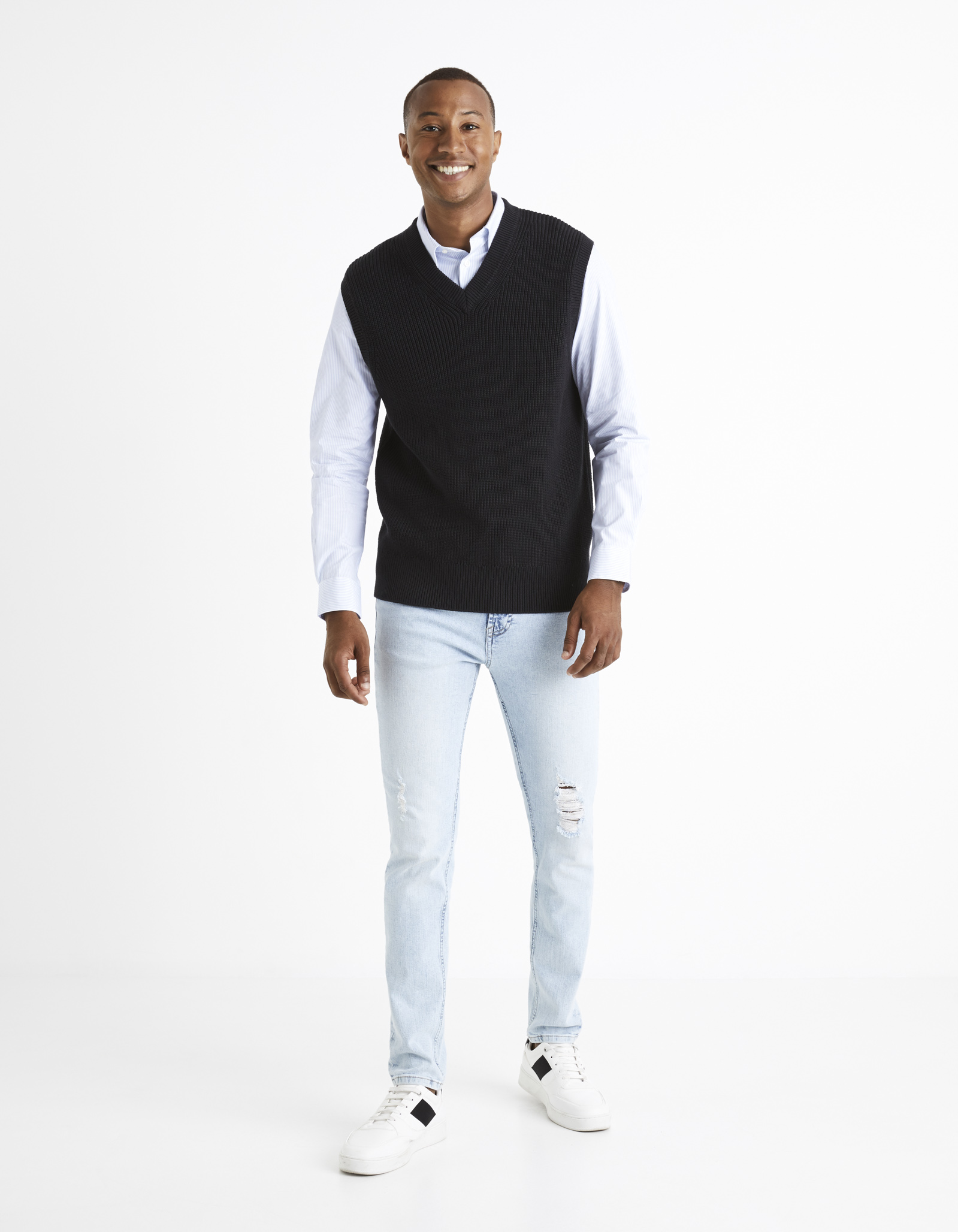 Camasi casual pentru barbati Celio - alb
