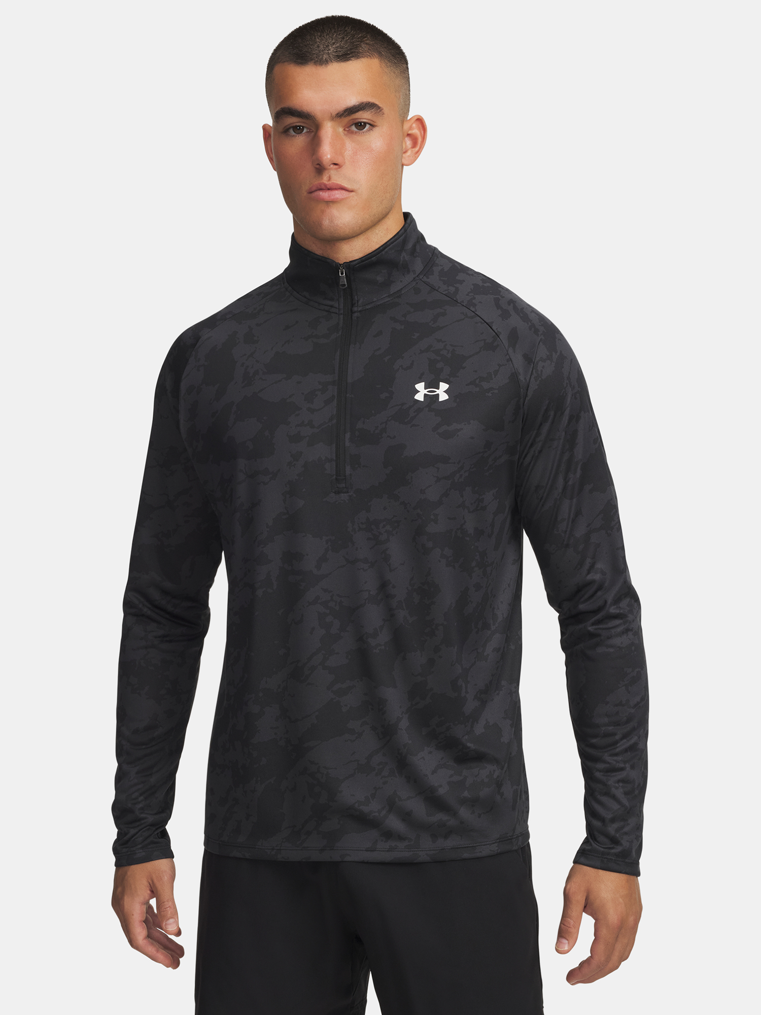 Men's Under Armour UA Tech 2.0 1/2 Zip-BLK T-Shirt - Men's