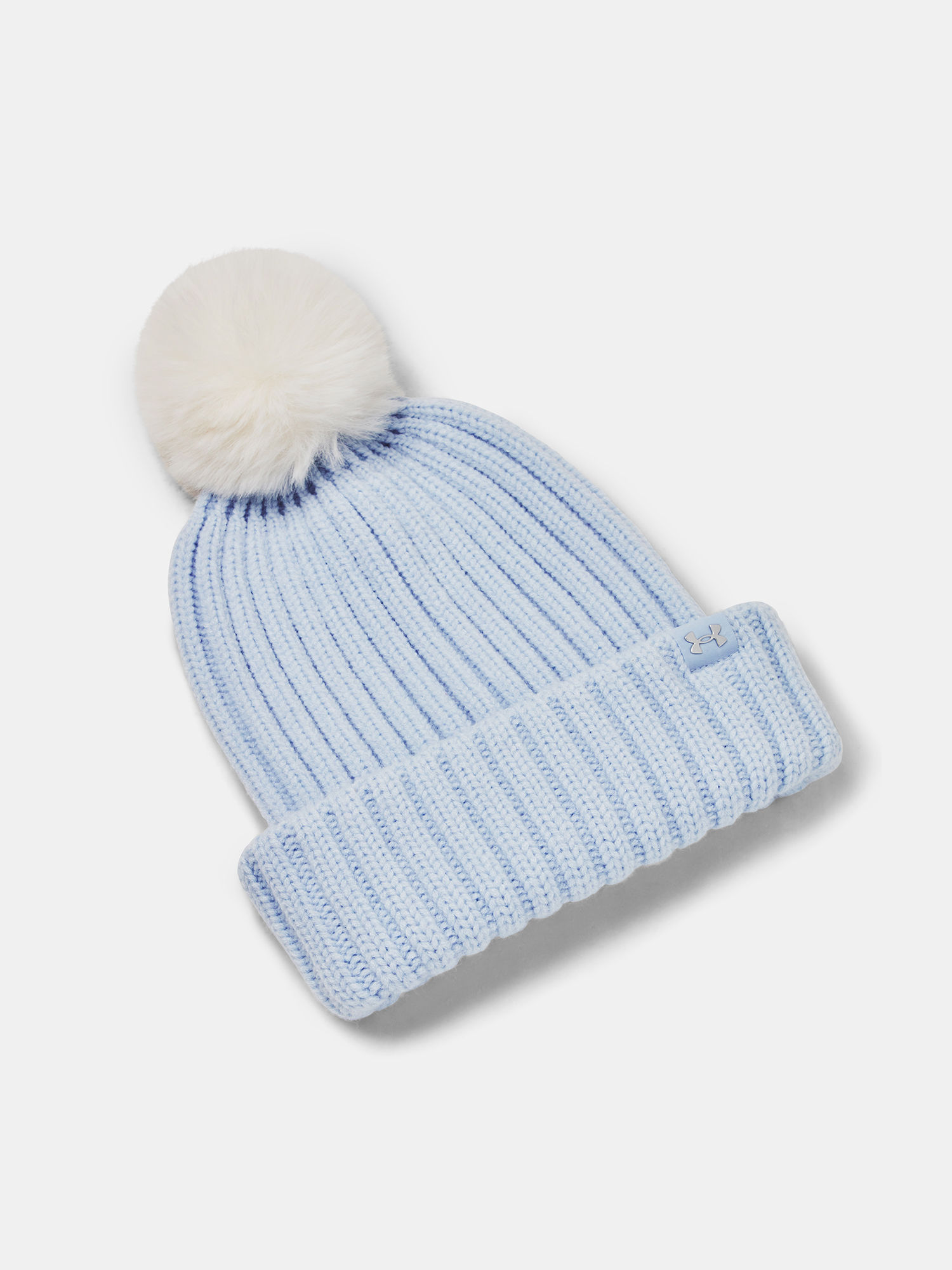 Under Armour W Halftime Pom Beanie-BLU Hat - Women's