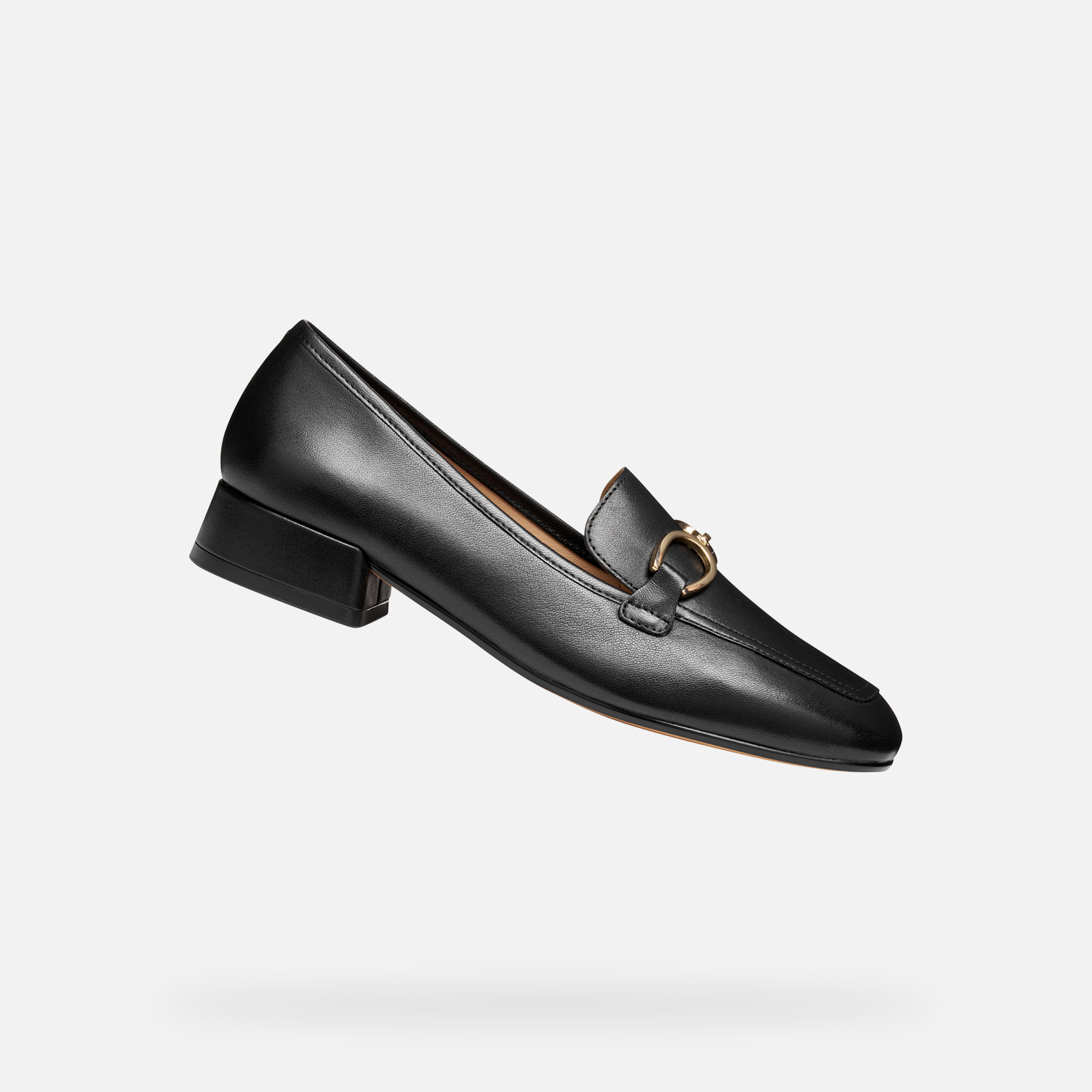 Black womens moccasins Geox Dhyalma - Womens