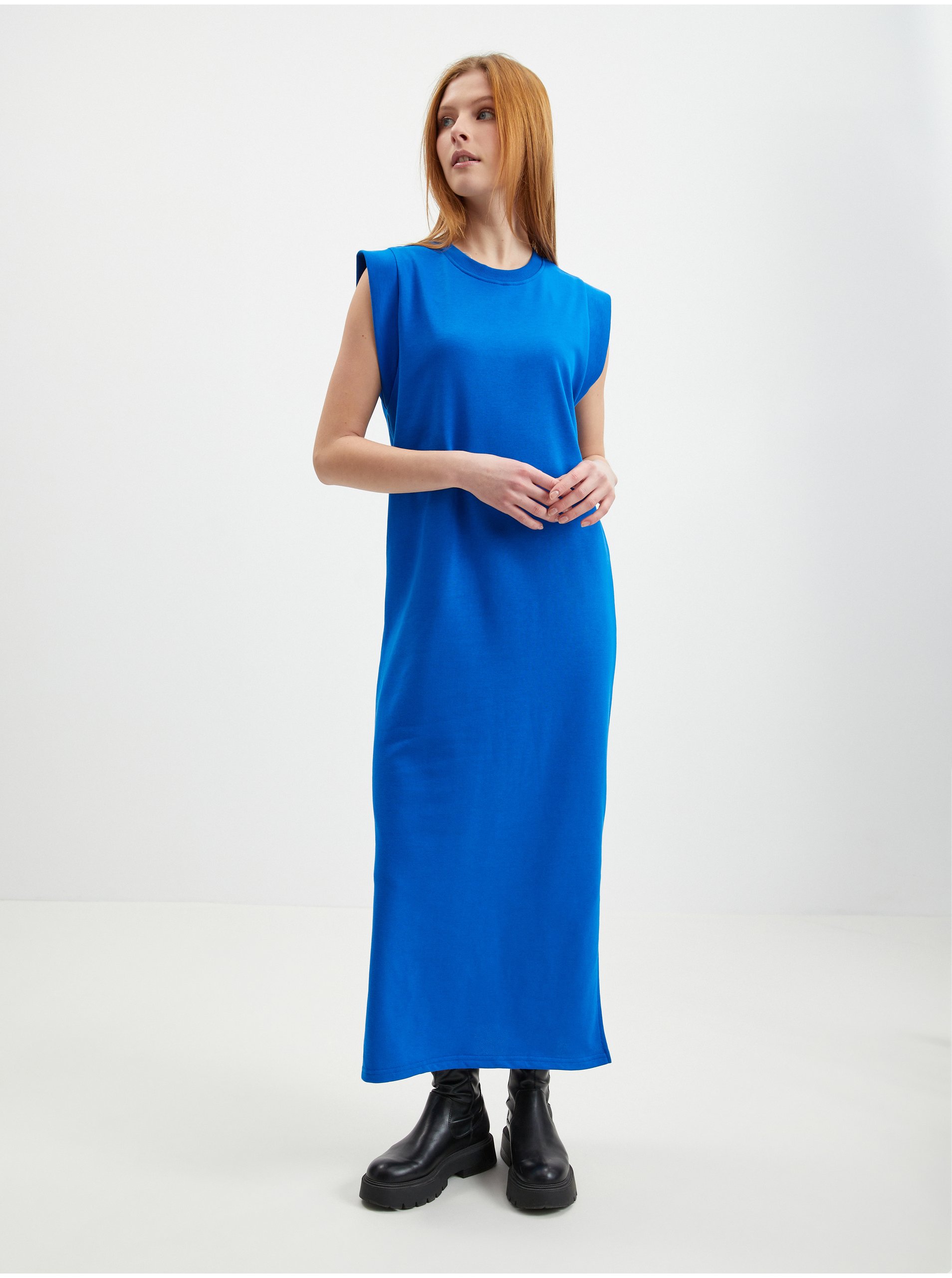 Women's Blue Basic Maxi Dress Pieces Chilli - Women