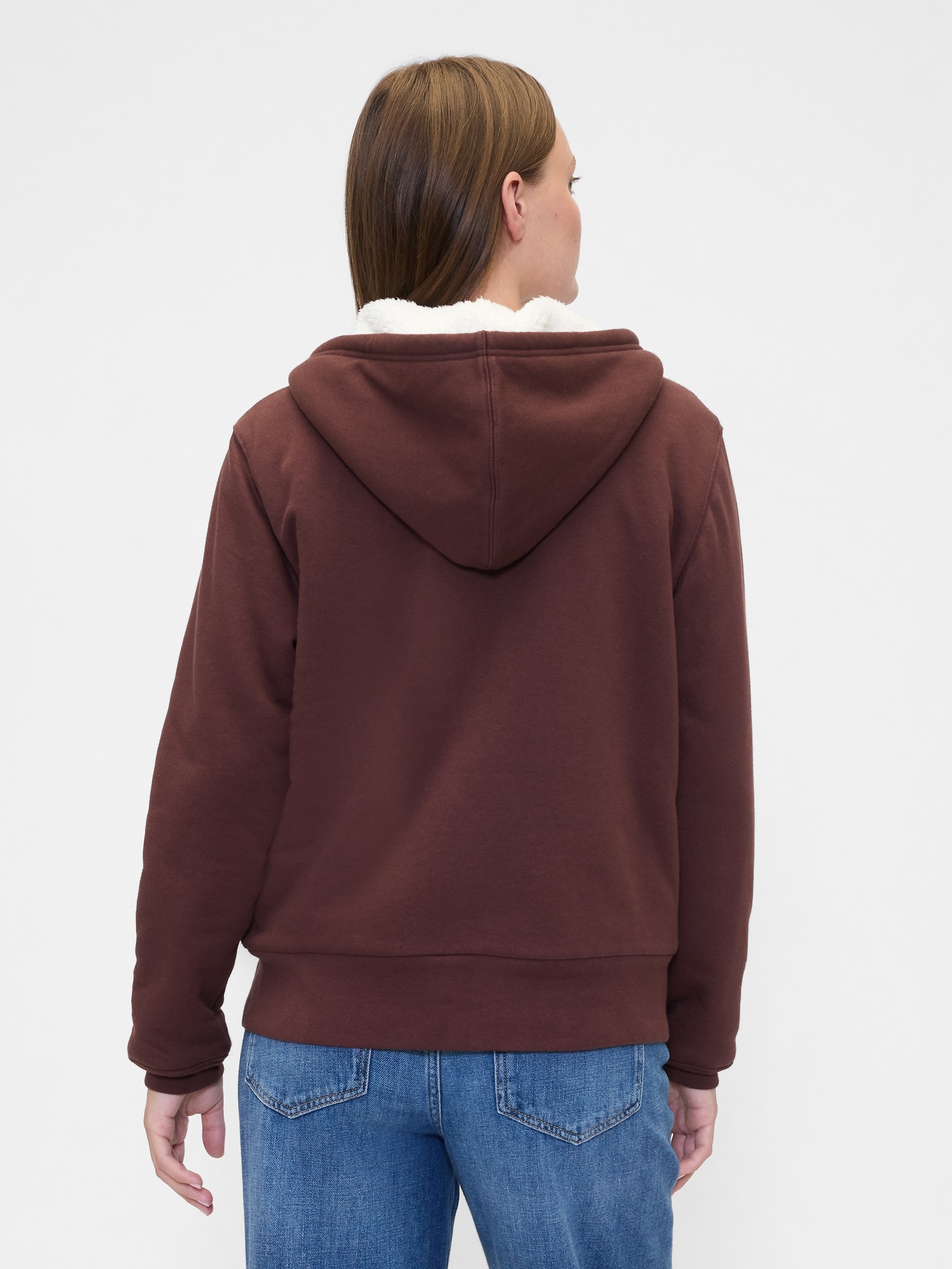 GAP Insulated Sweatshirt Logo Sherpa - Women's