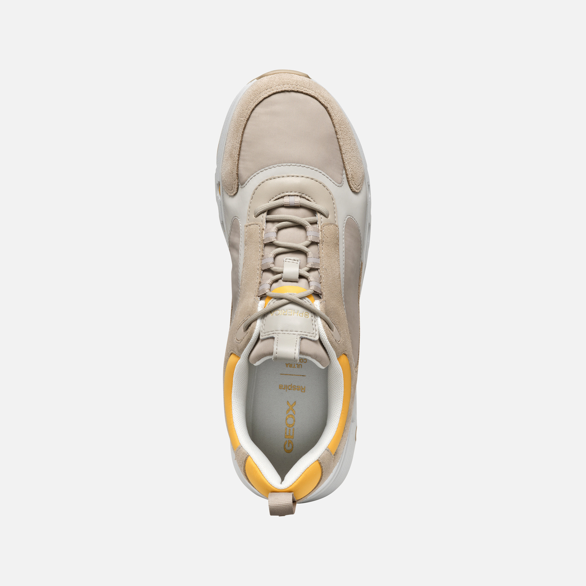 Beige men's sneakers Geox Spherica ECUB-4 - Men's