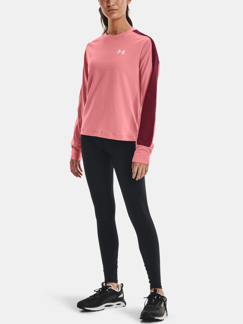 Under Armour Sweatshirt Rival Terry CB Crew-PNK - Ladies