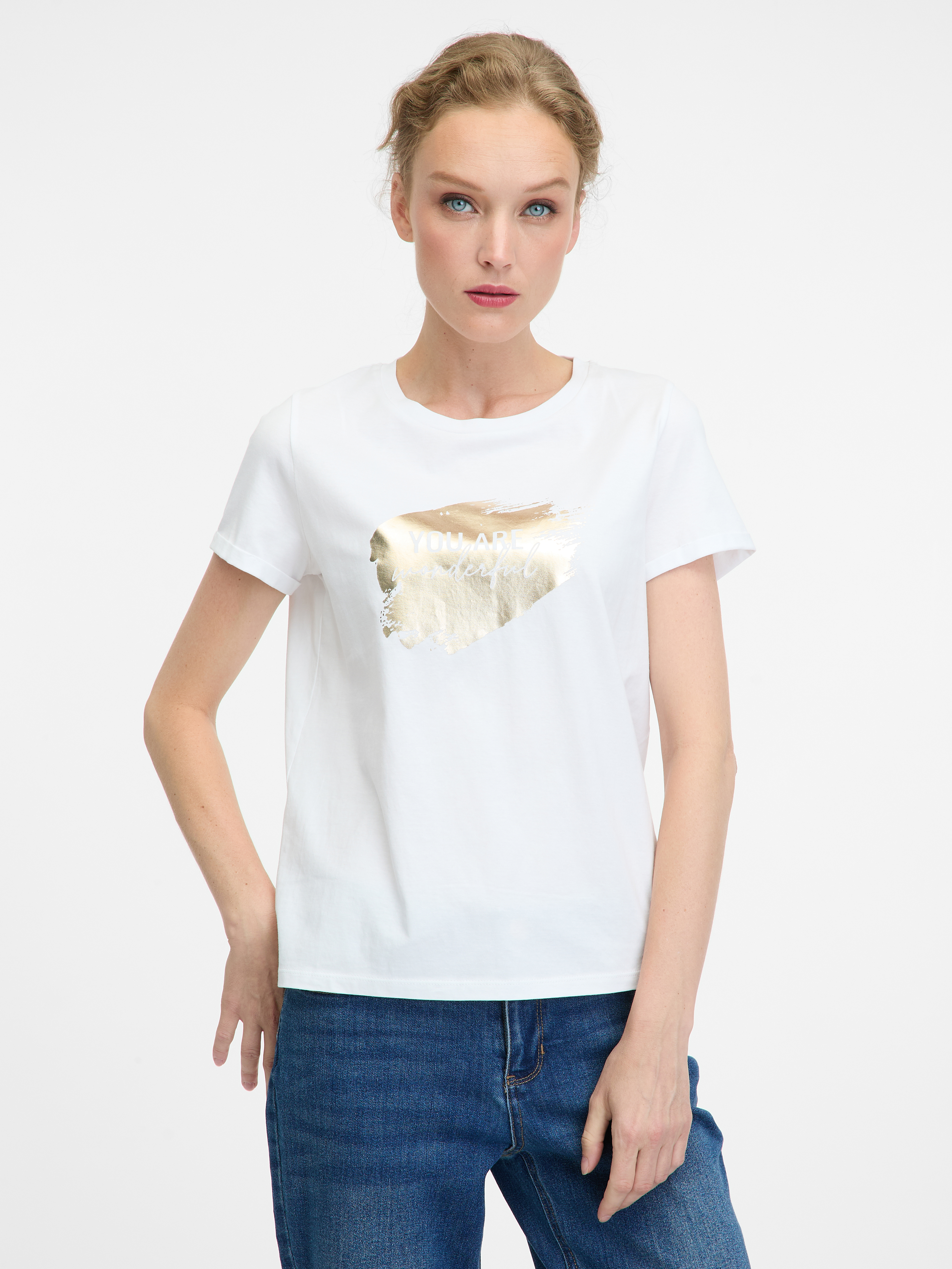 White women's short-sleeved T-shirt ORSAY - Women's