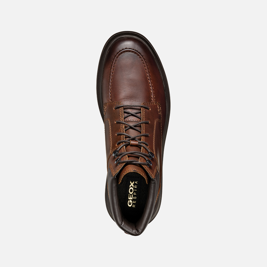 Brown men&#039;s ankle boots Geox Calaita - Men&#039;s