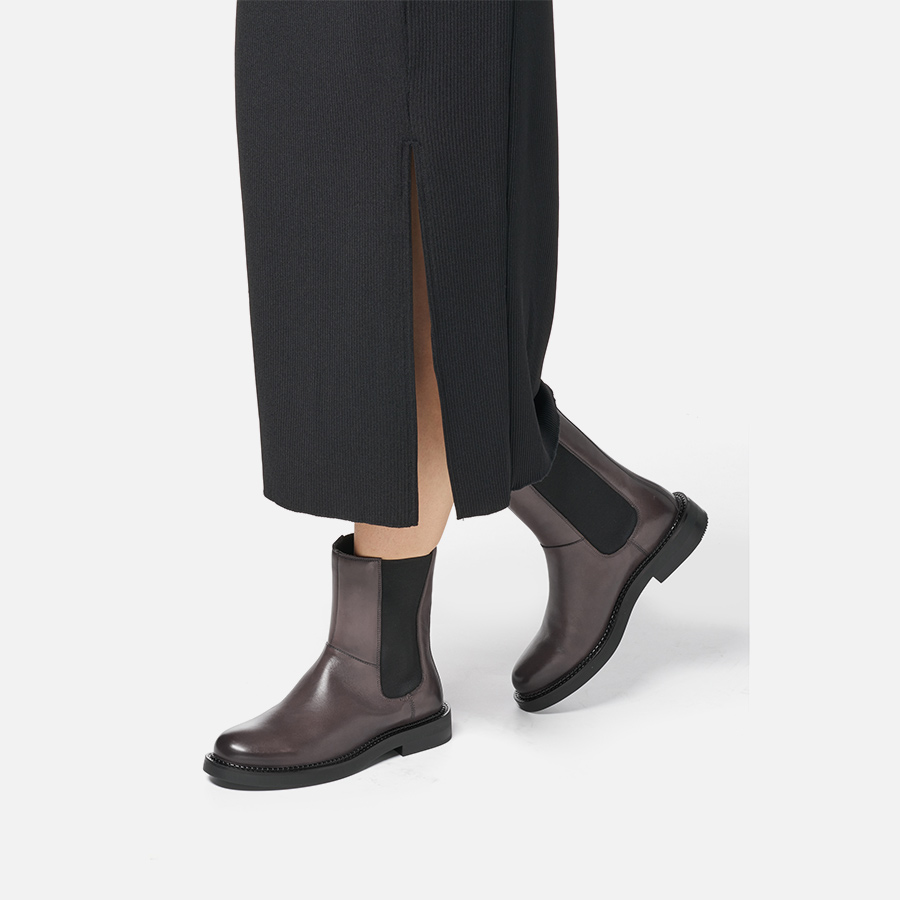 Beige women's ankle boots Geox Serilda - Women's