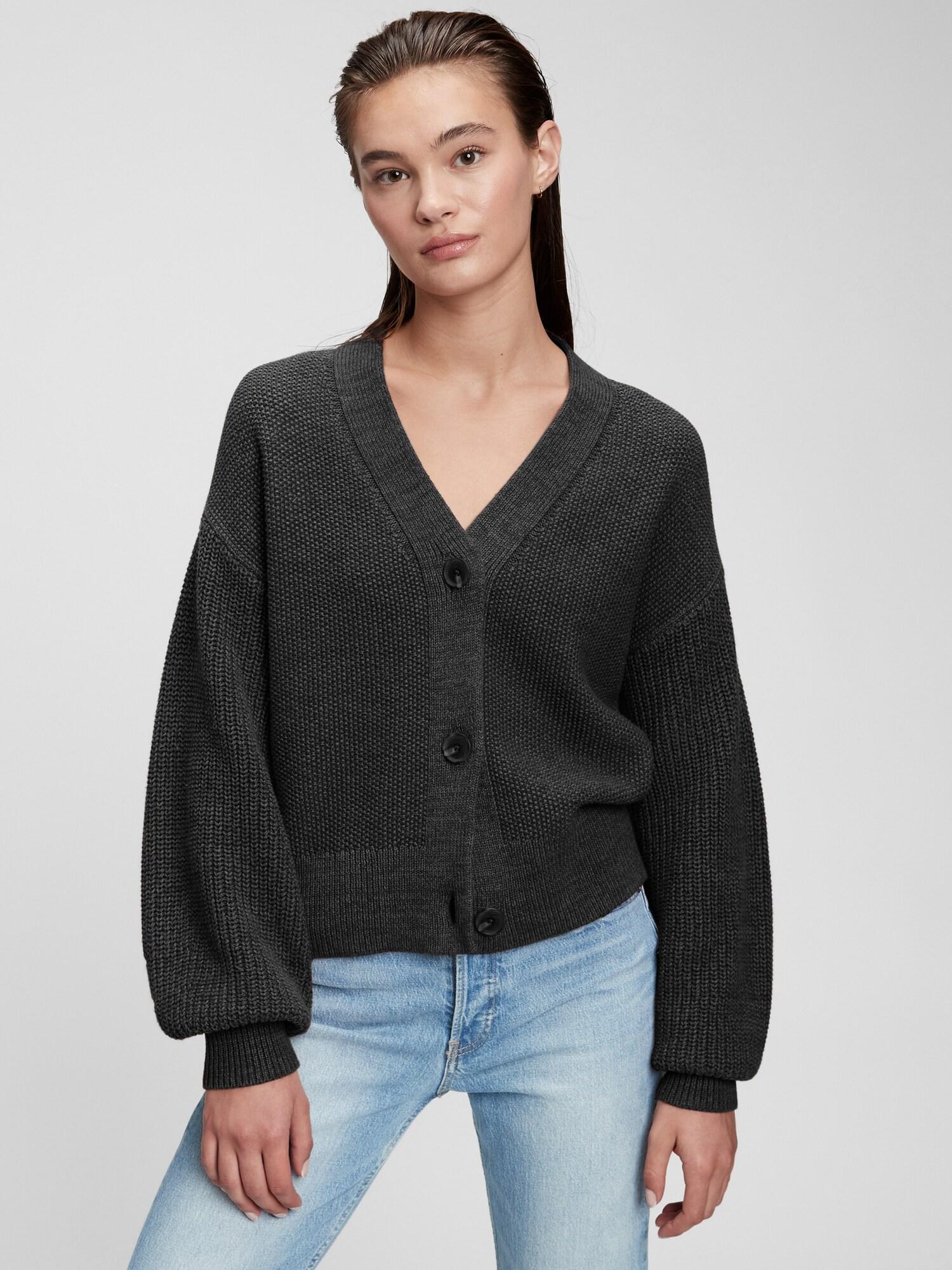 GAP Sweater V-neck Mixed Stich - Women's