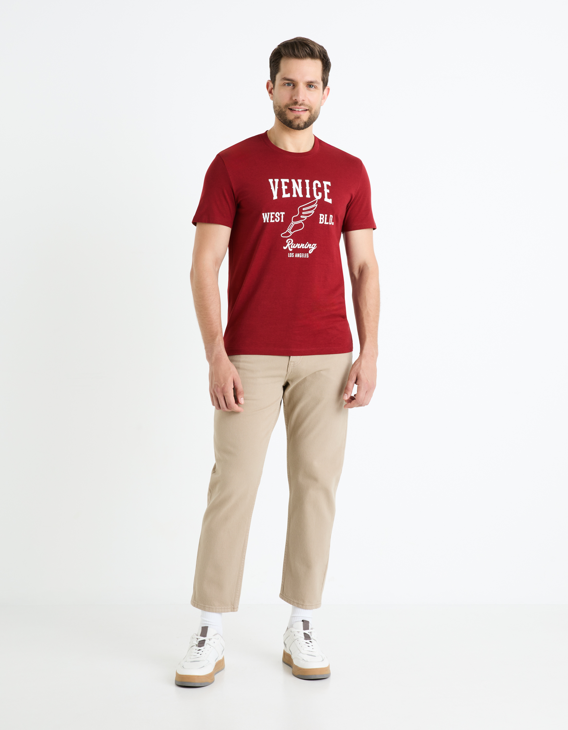 Tricouri pentru barbati Celio - rosu