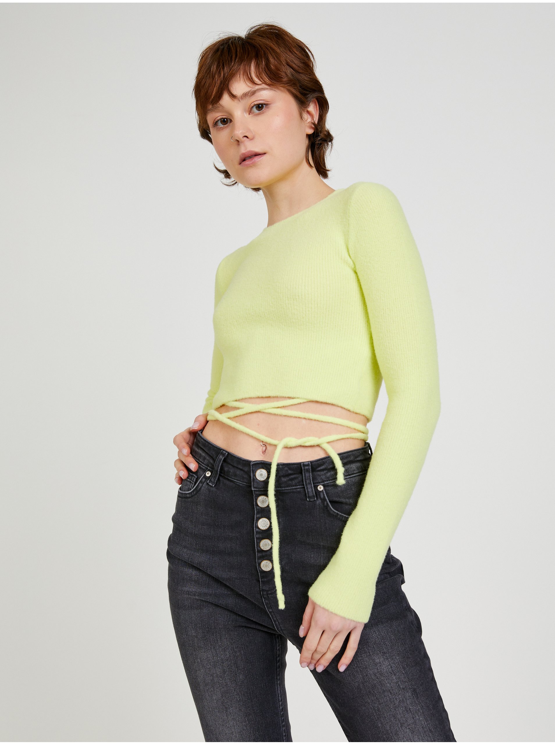 Neon Green Short Sweater TALLY WEiJL - Women