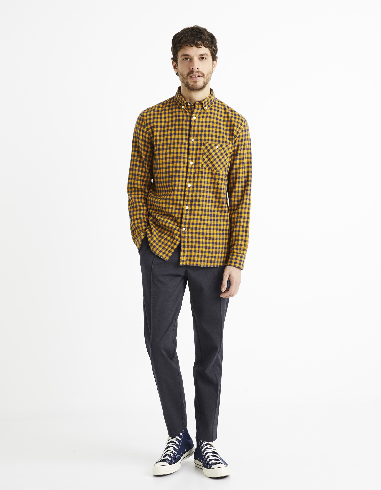 Pantaloni casual pentru barbati Celio - albastru inchis