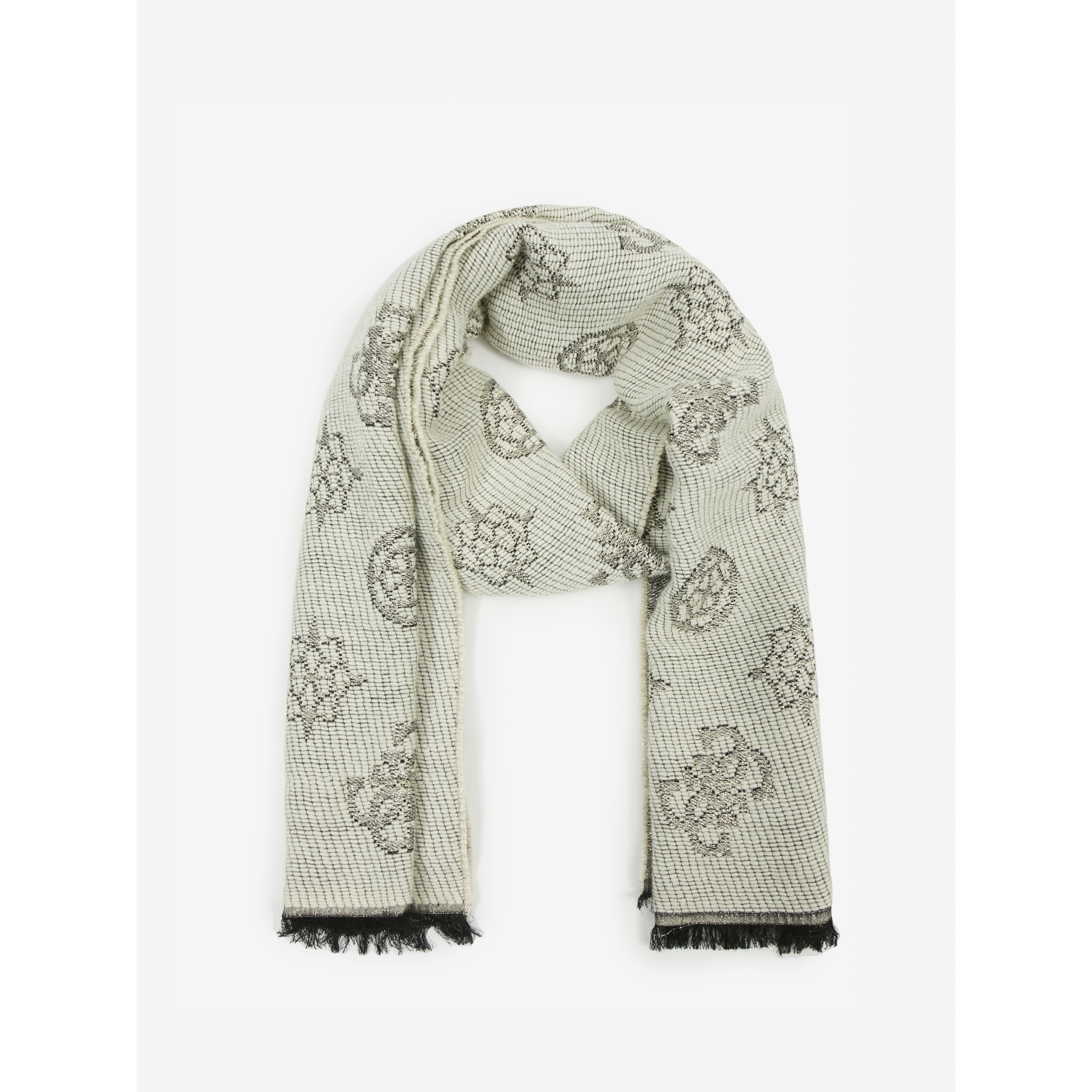 guess jacquard scarf