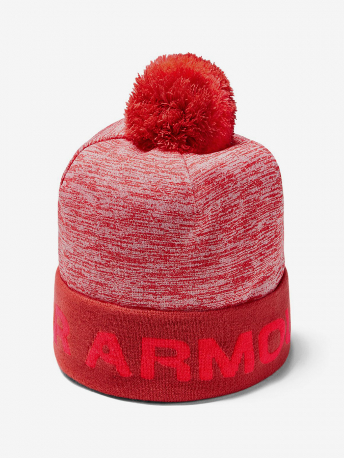 Czapki Under Armour Boy'S Gametime Pom Beanie-Red