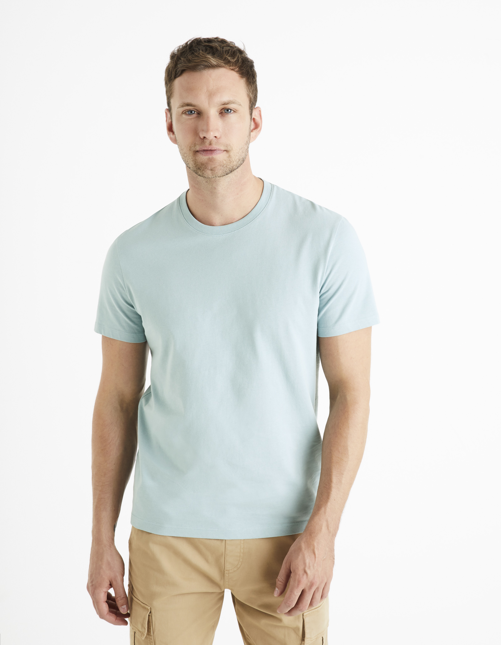 Celio Cotton T-shirt Tebase - Men's