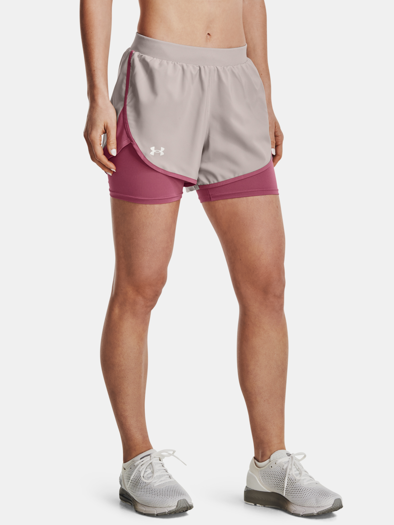 Under Armour Shorts UA Fly By Elite 2-in-1 Short-GRY - Women