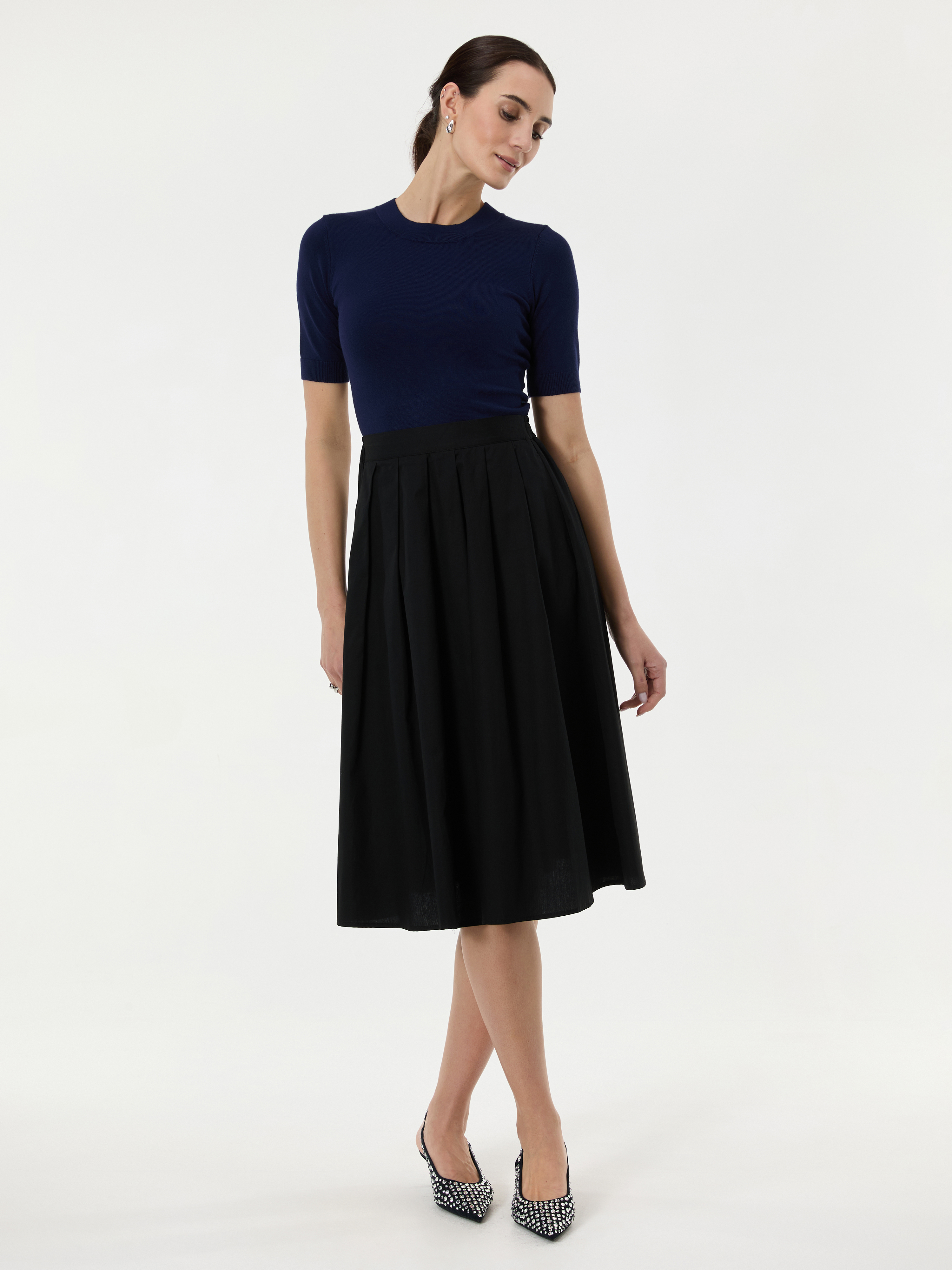 Черна миди пола ORSAY