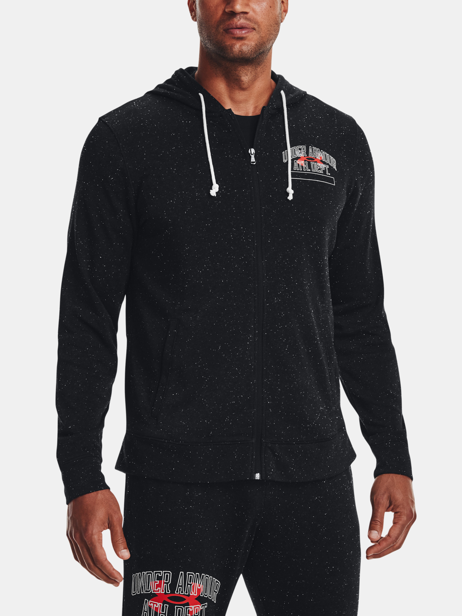 Under Armour Sweatshirt UA Rival Try Athlc Dep FZ HD-BLK - Mens