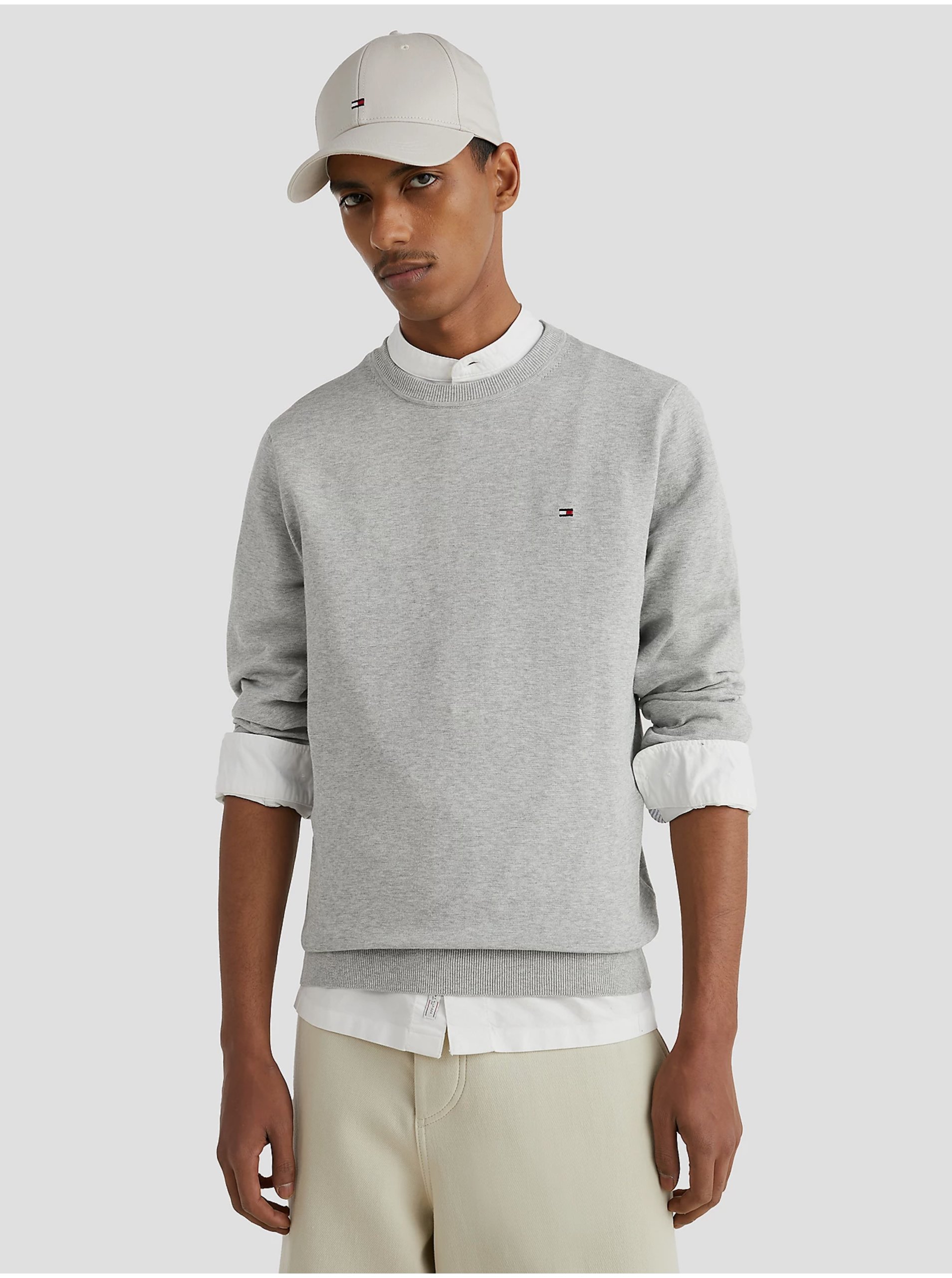 Light Gray Men's Sweater Tommy Hilfiger - Men