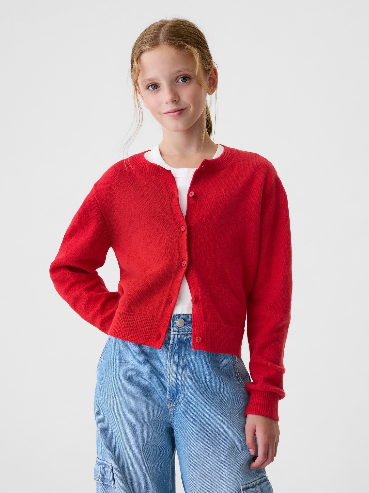 GAP Childrens crop cardigan CashSoft - Girls