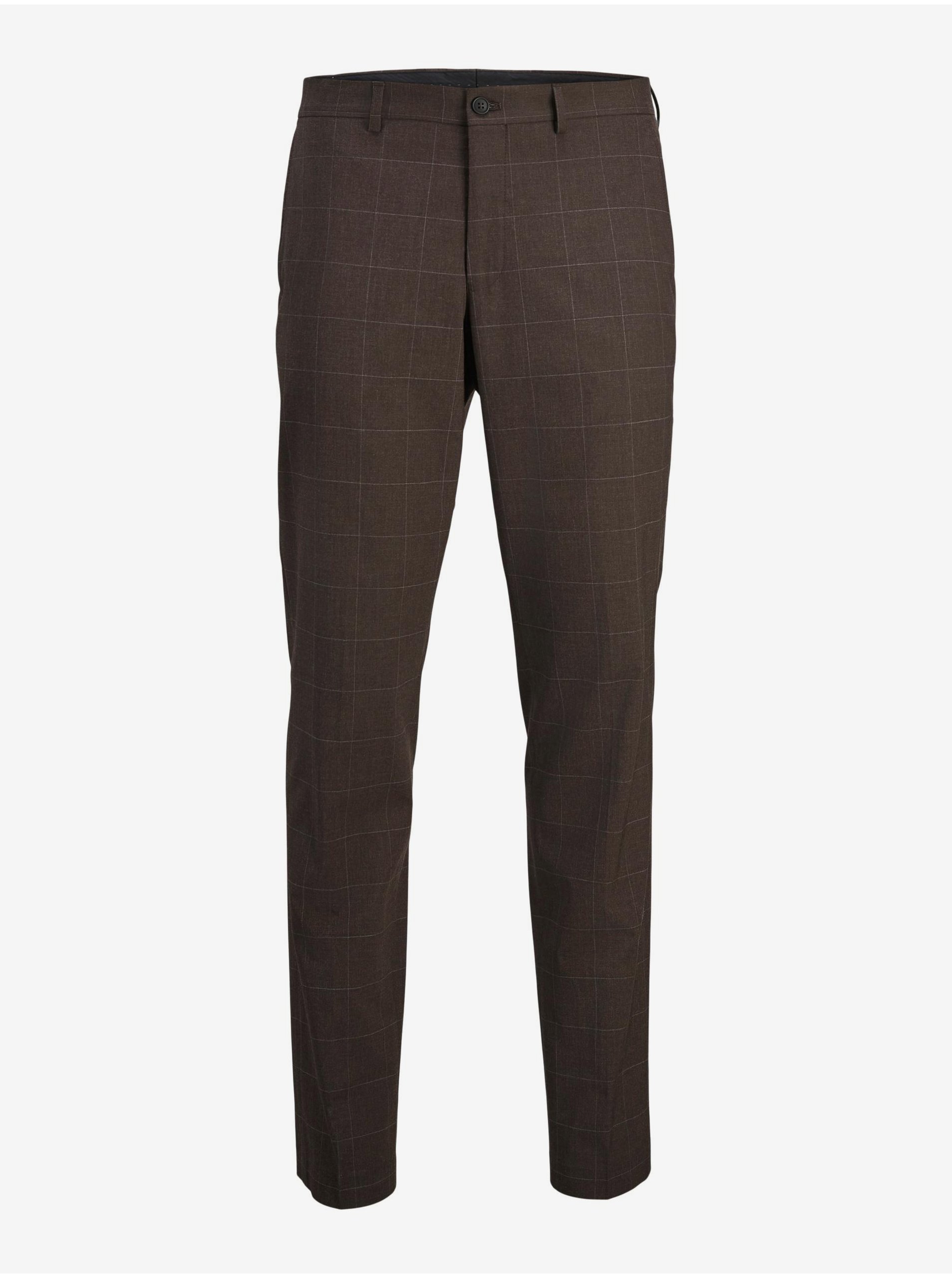 Pantaloni formali pentru barbati Jack & Jones - maro inchis