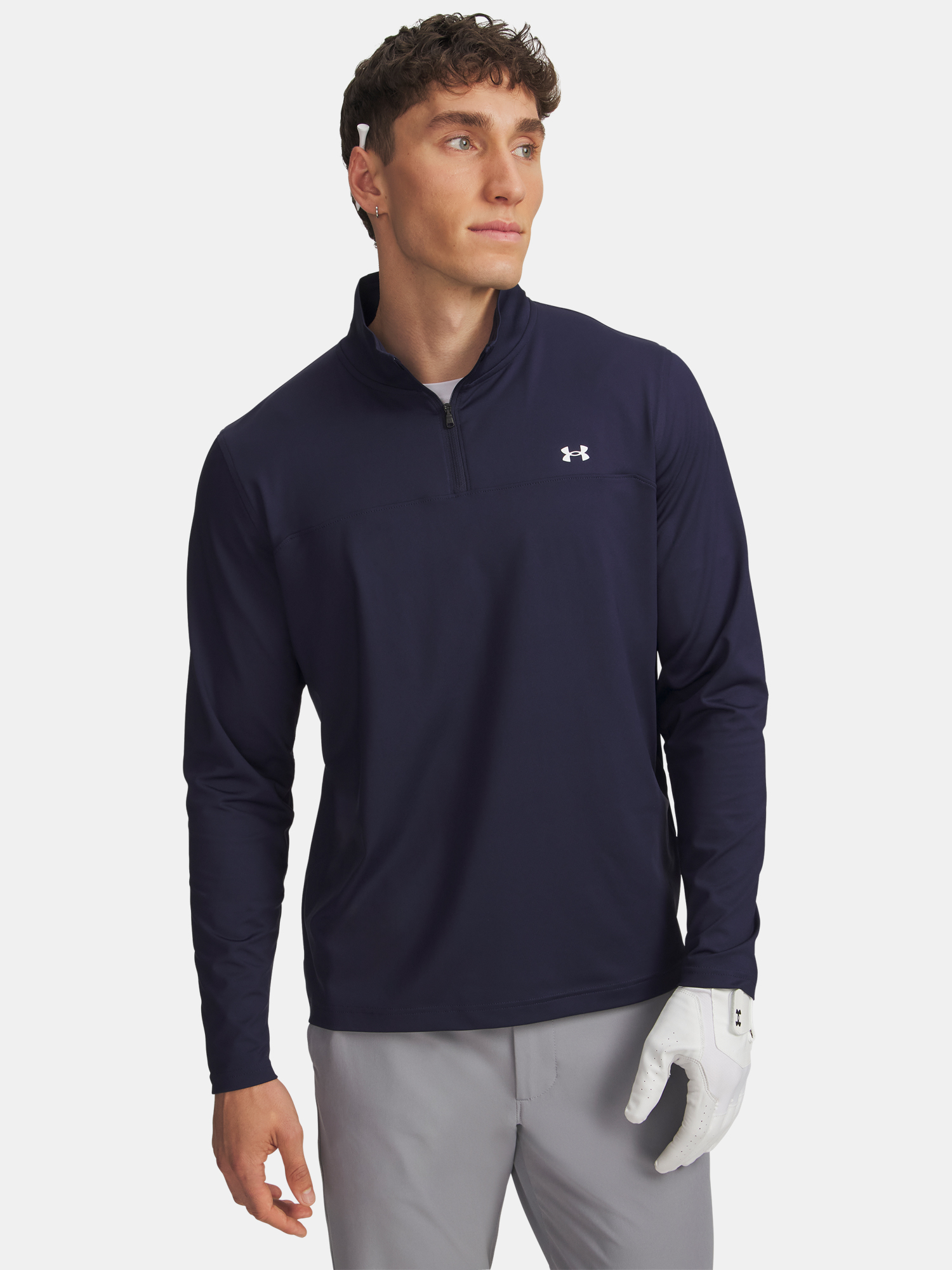 Мъжка тениска Under Armour UA T2G 1/4 Zip - синя