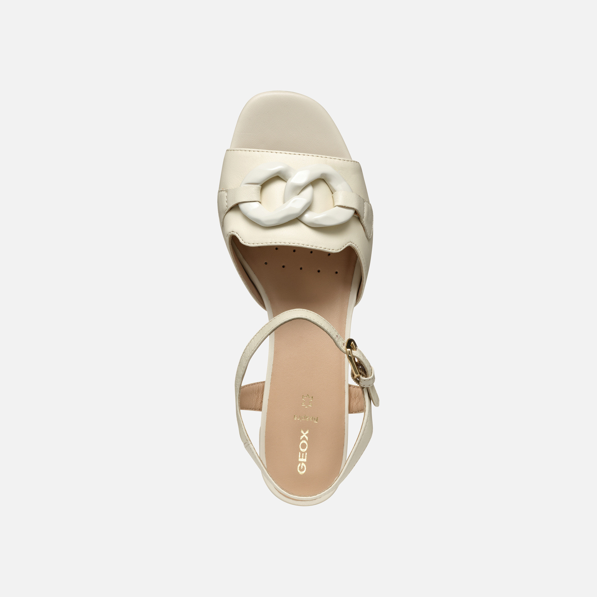 Cream women&#039;s sandals Geox New Eraklia 50 T - Women&#039;s
