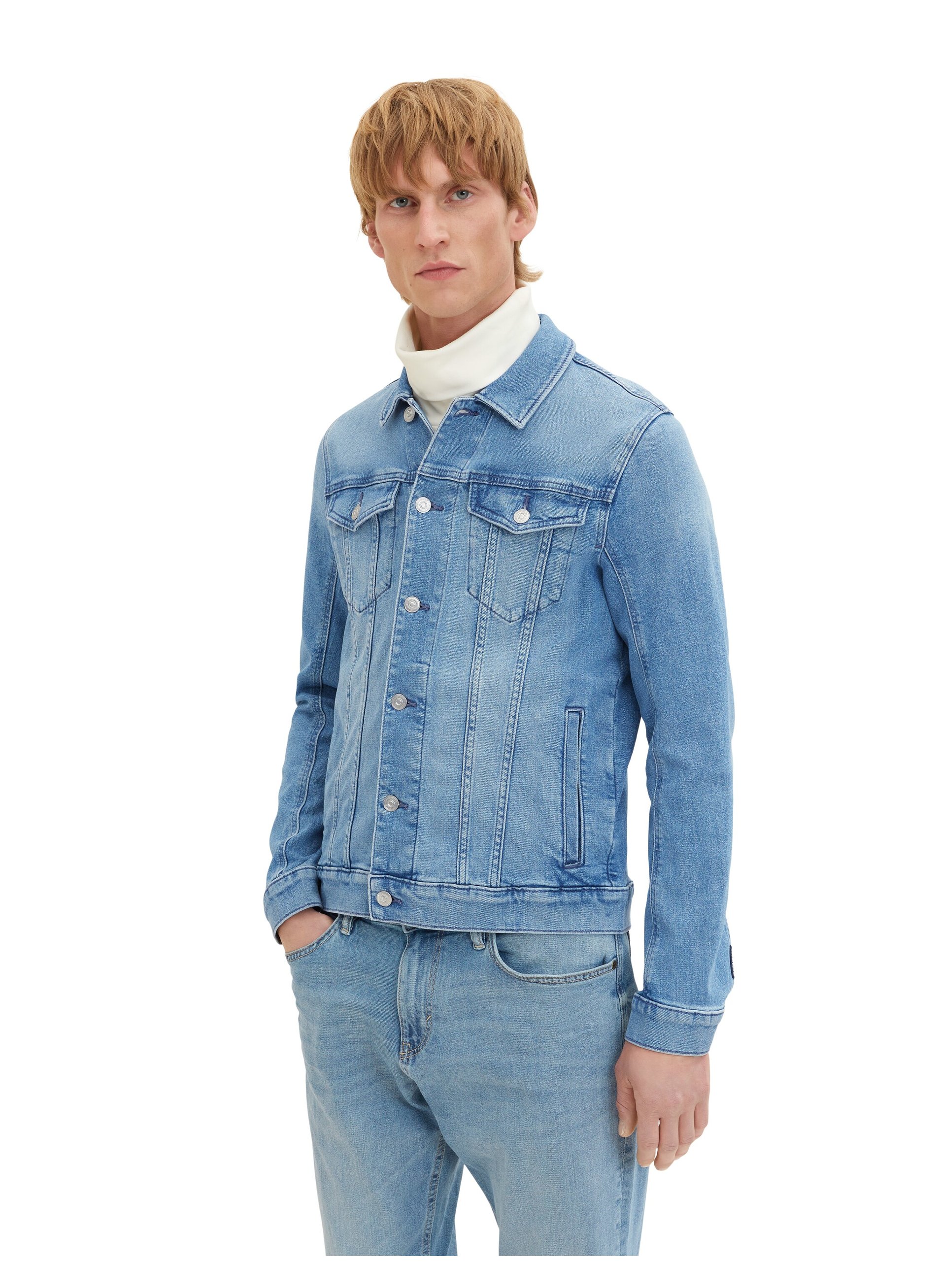 Svetlomodrá pánska džínsová bunda Tom Tailor - MUŽI