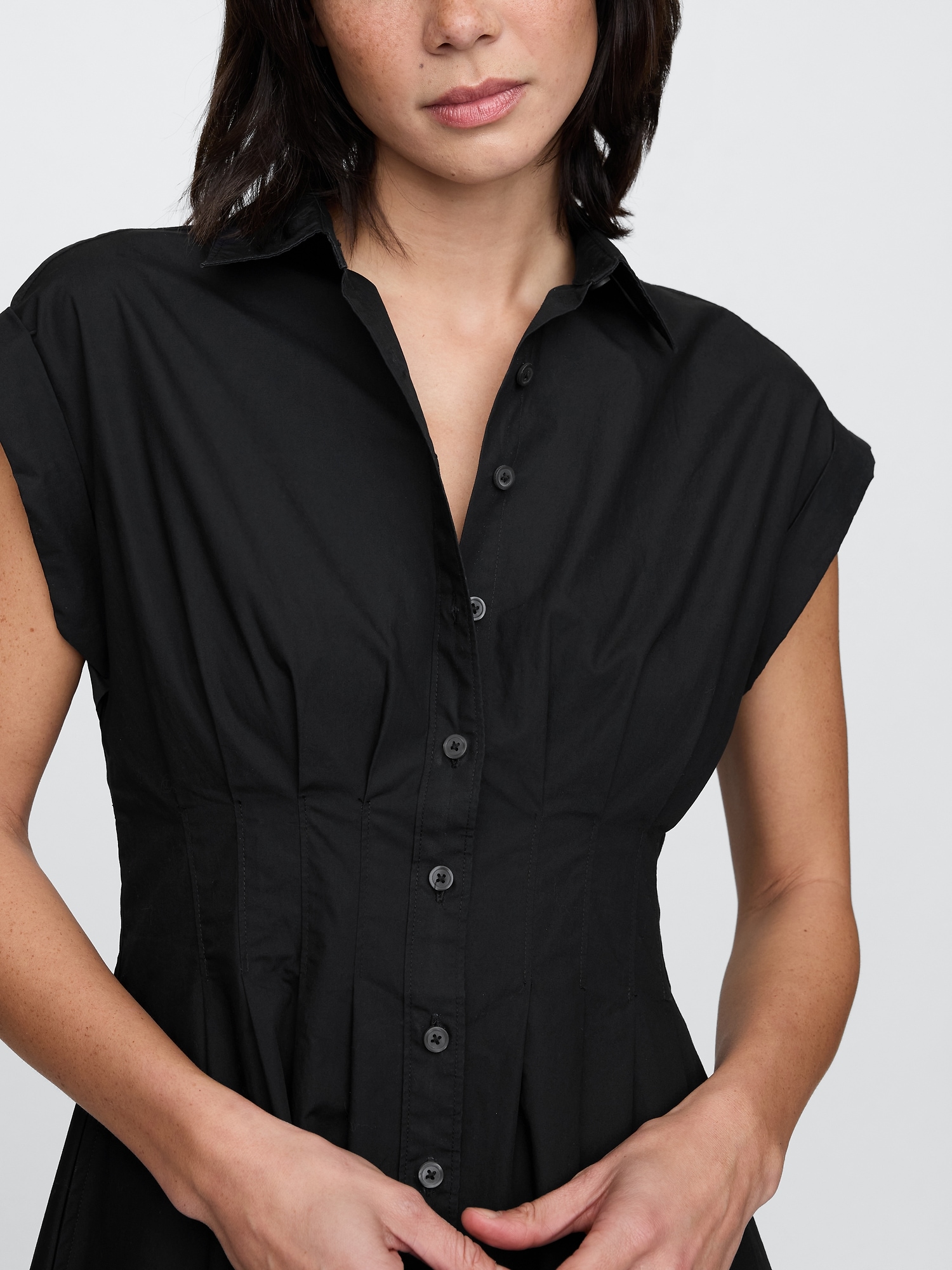 GAP Shirt poplin midi dress - Women's