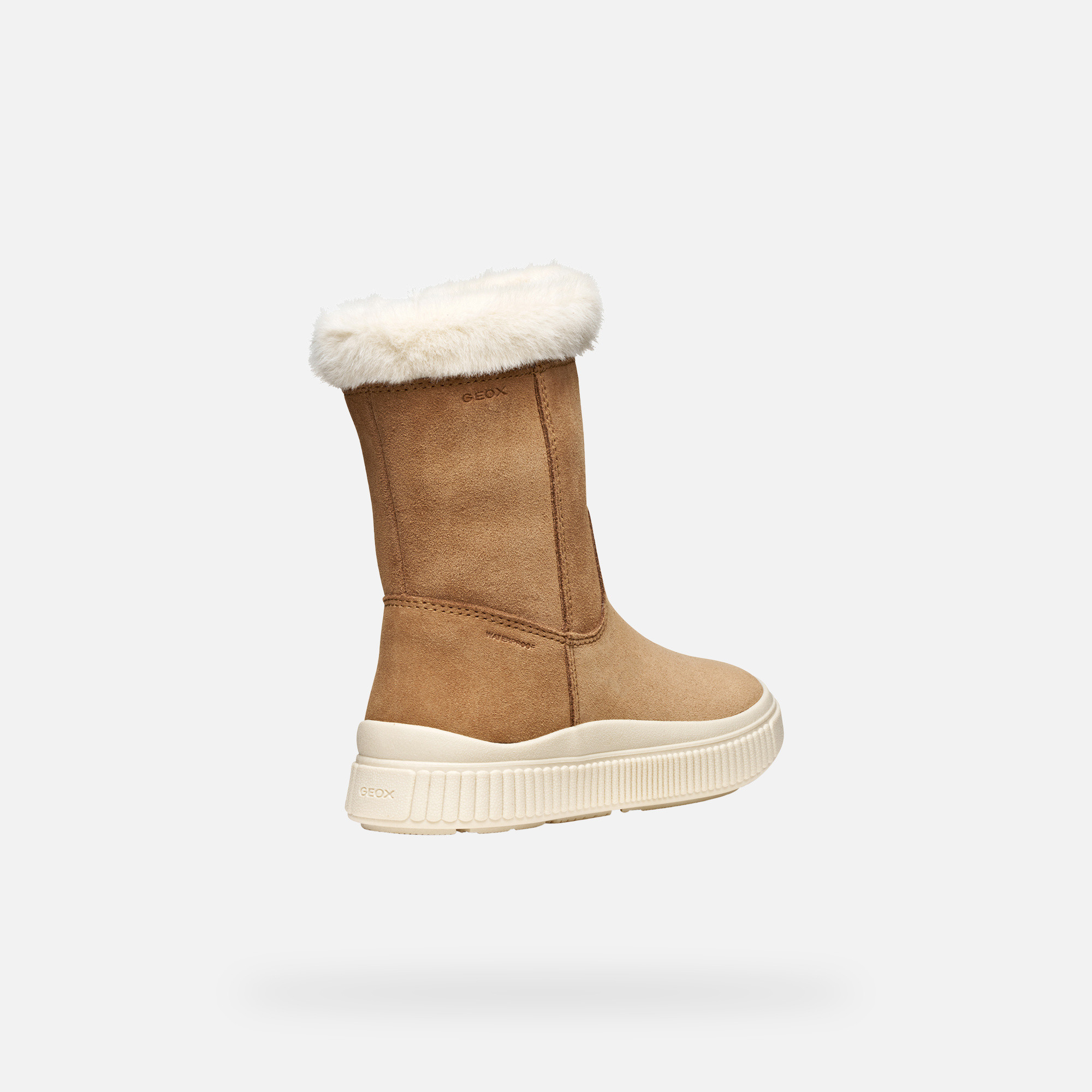 Brown Girls Winter Boots Geox Laquinny WPF - Girls