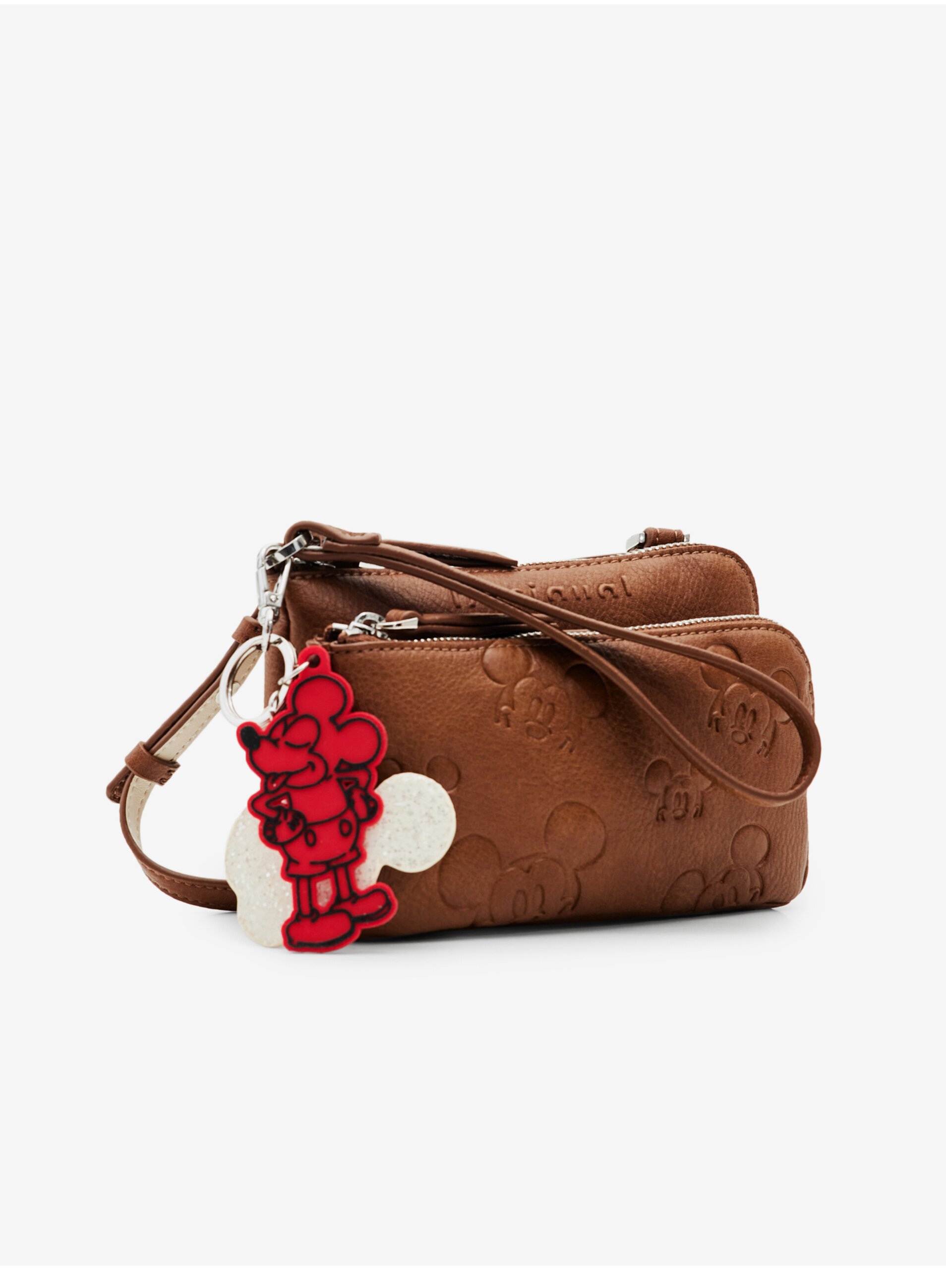 Desigual All Mickey Lind Brown Patterned Crossbody Handbag - Women