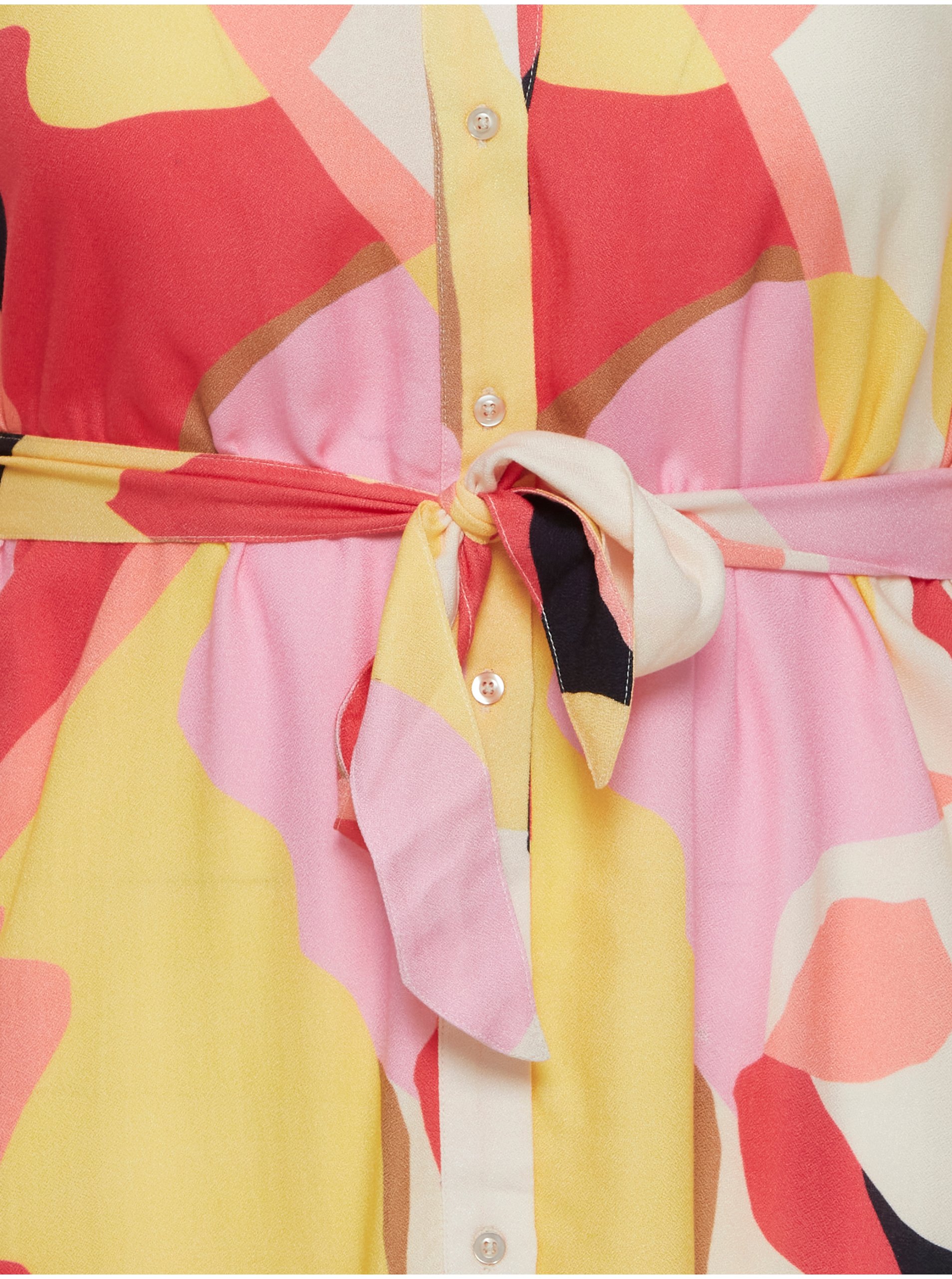 Marimi curvy pentru femei Fransa - roz, alb