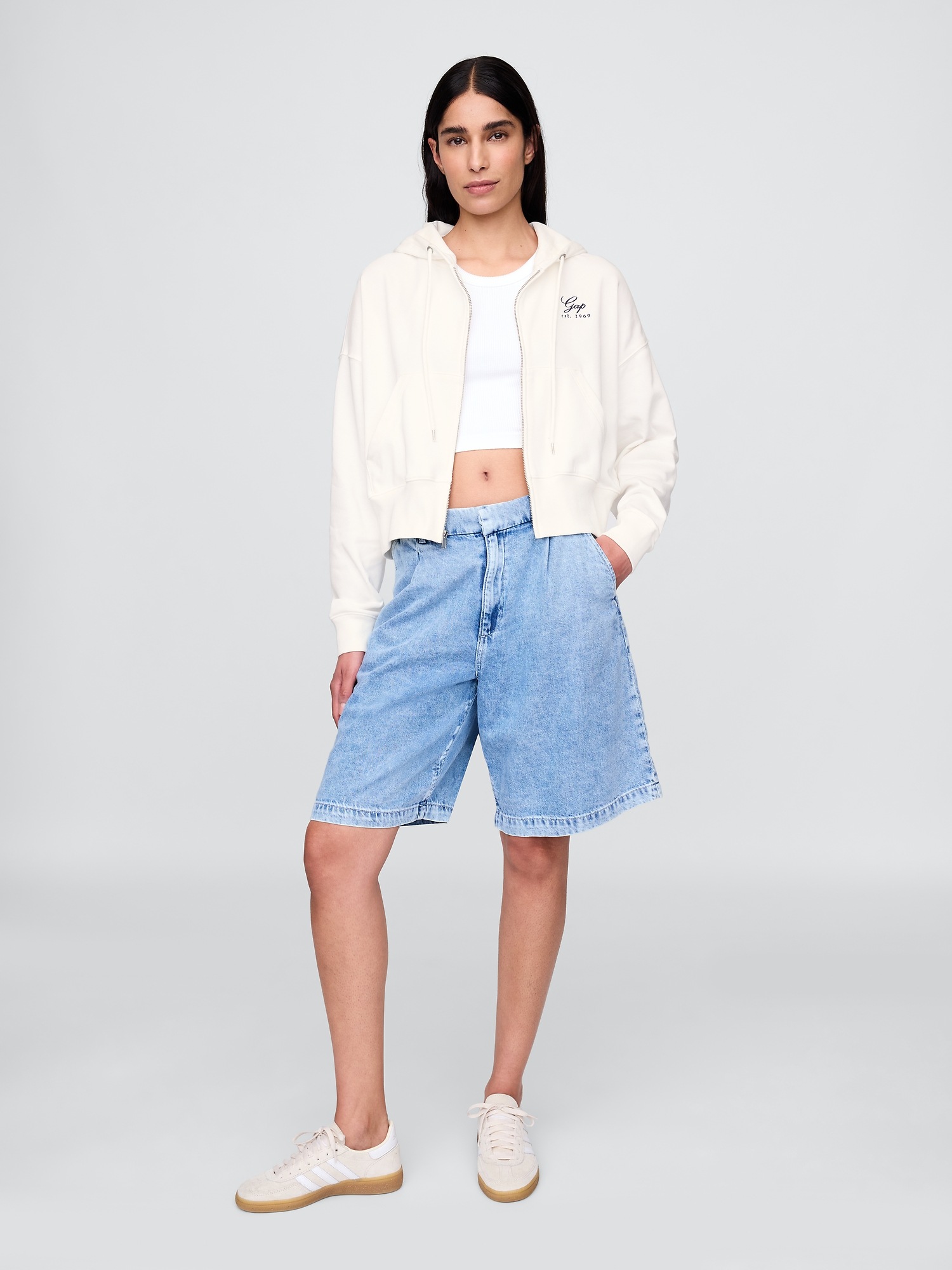 GAP Oversize sweatshirt with VintageSoft Americana logo - Women&#039;s