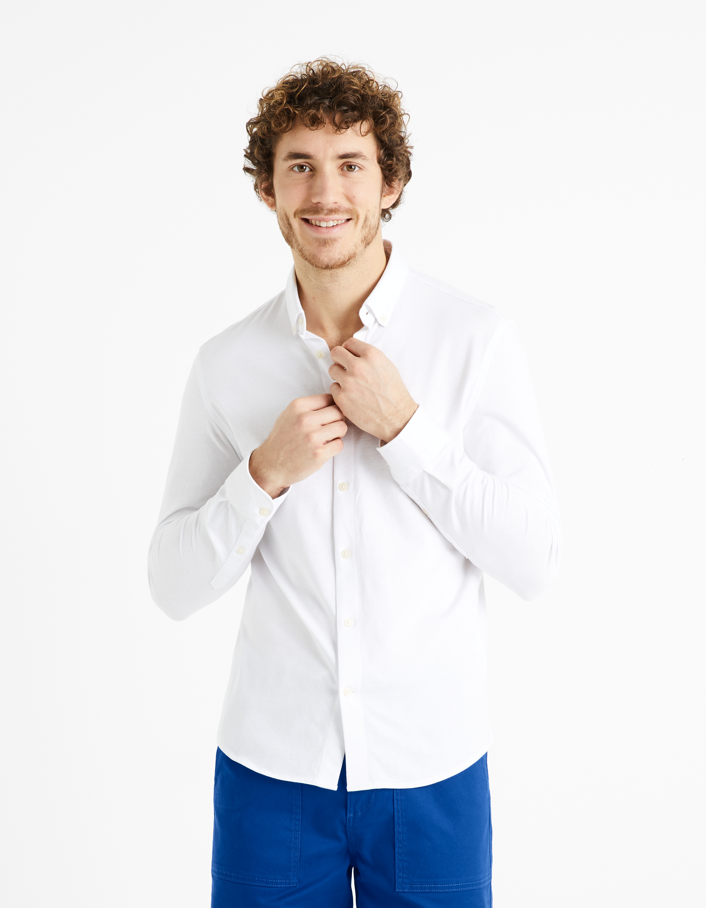 Camasi casual pentru barbati Celio - alb