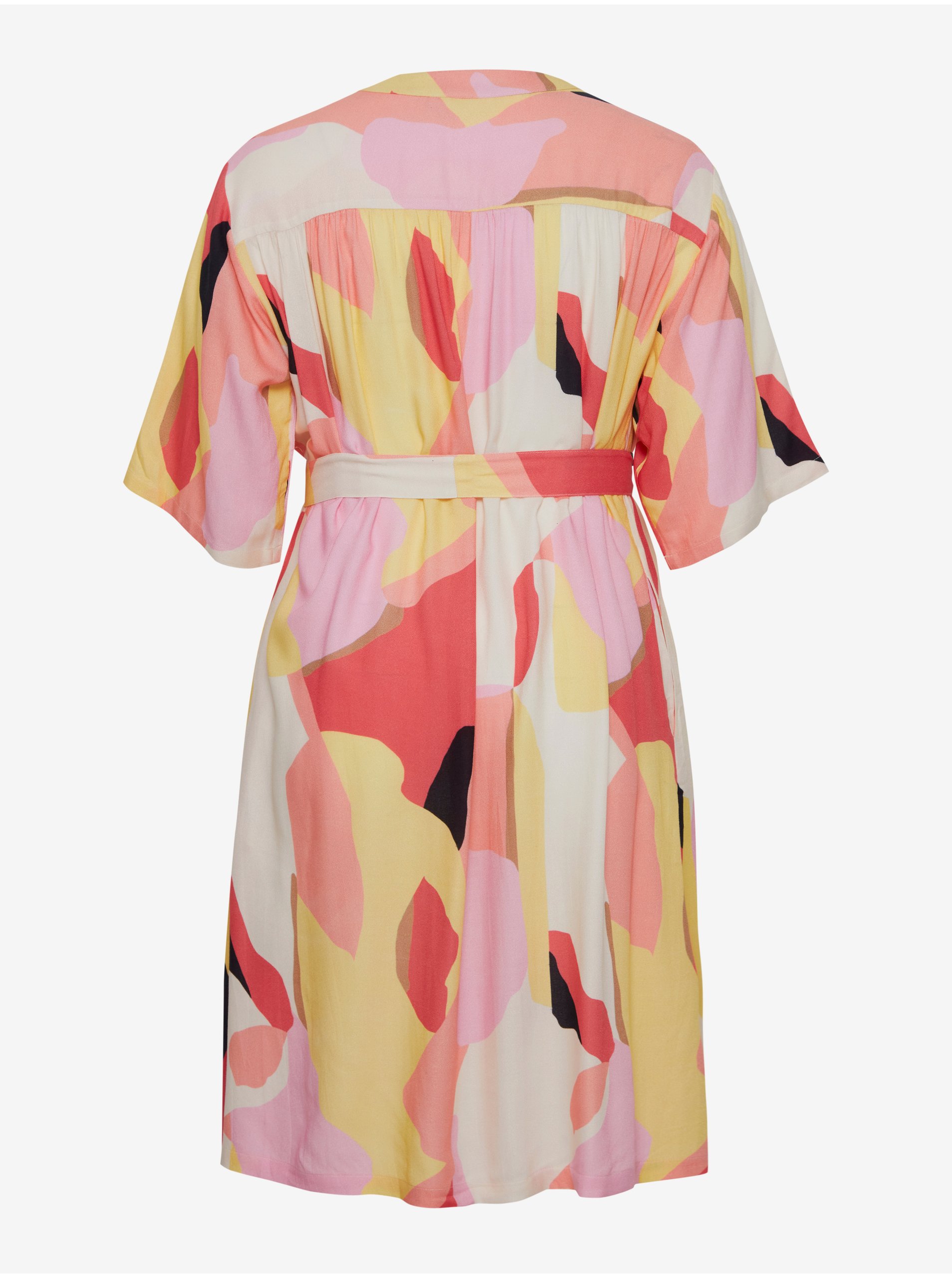 Marimi curvy pentru femei Fransa - roz, alb