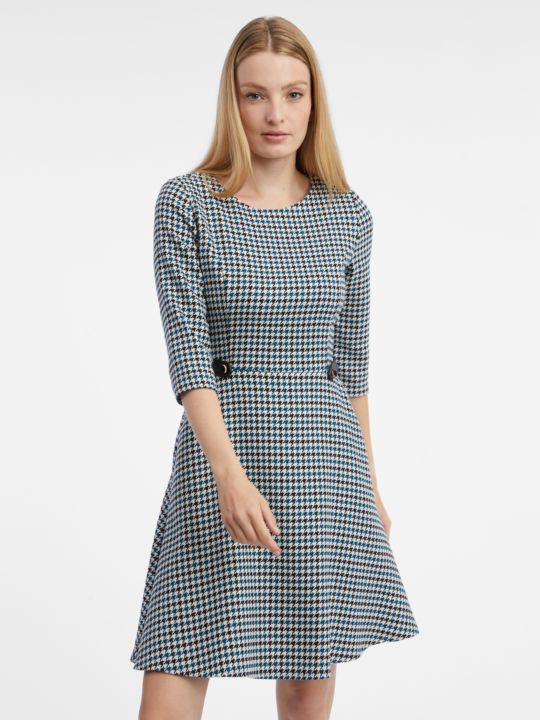 Orsay Blue Ladies Patterned Dress - Women