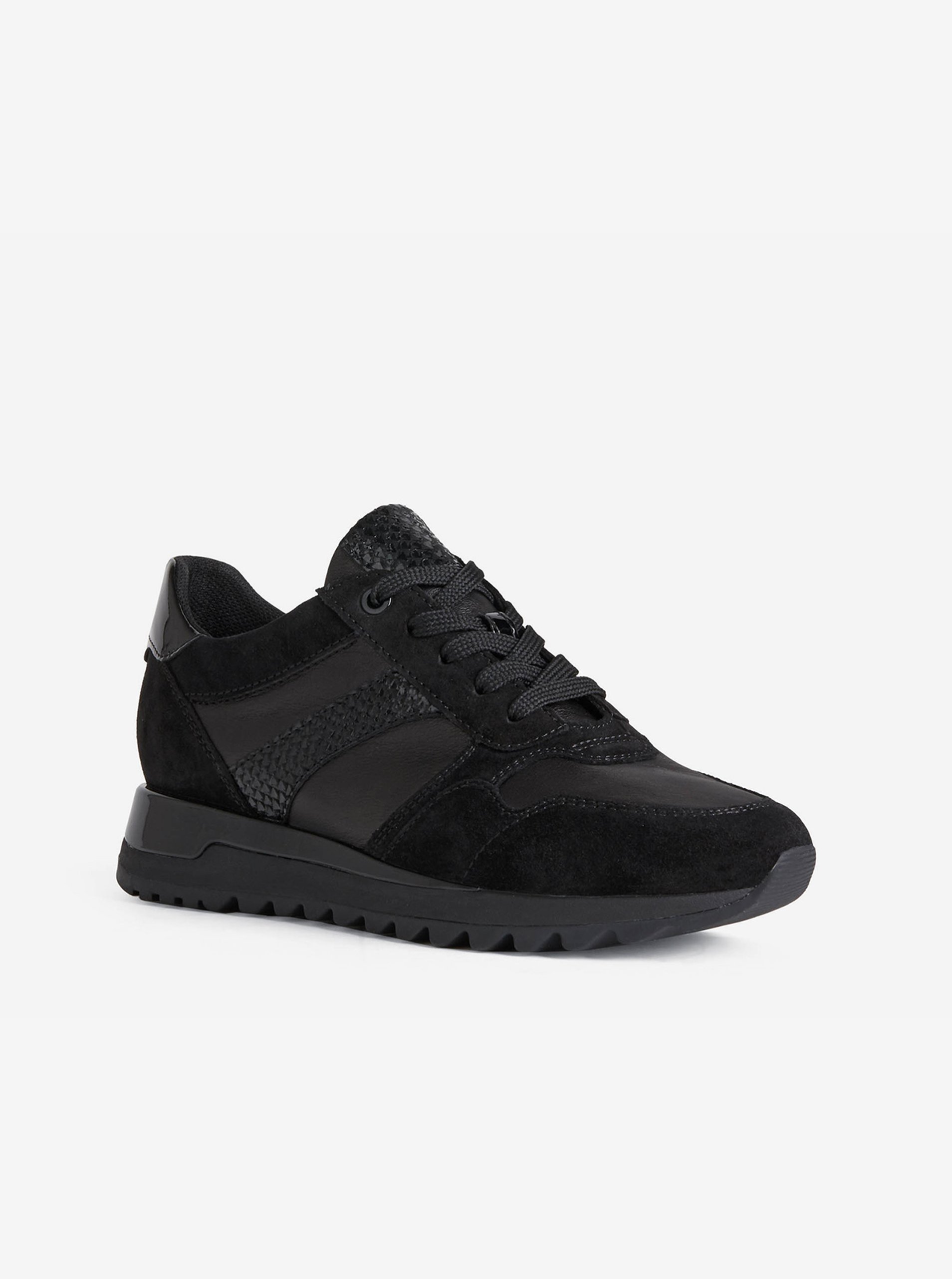 Black Women's Suede Sneakers Geox Tabelya - Women's