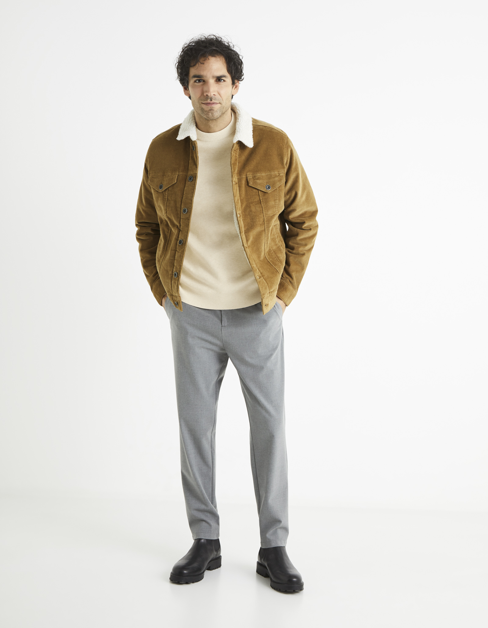 Pantaloni casual pentru barbati Celio - gri