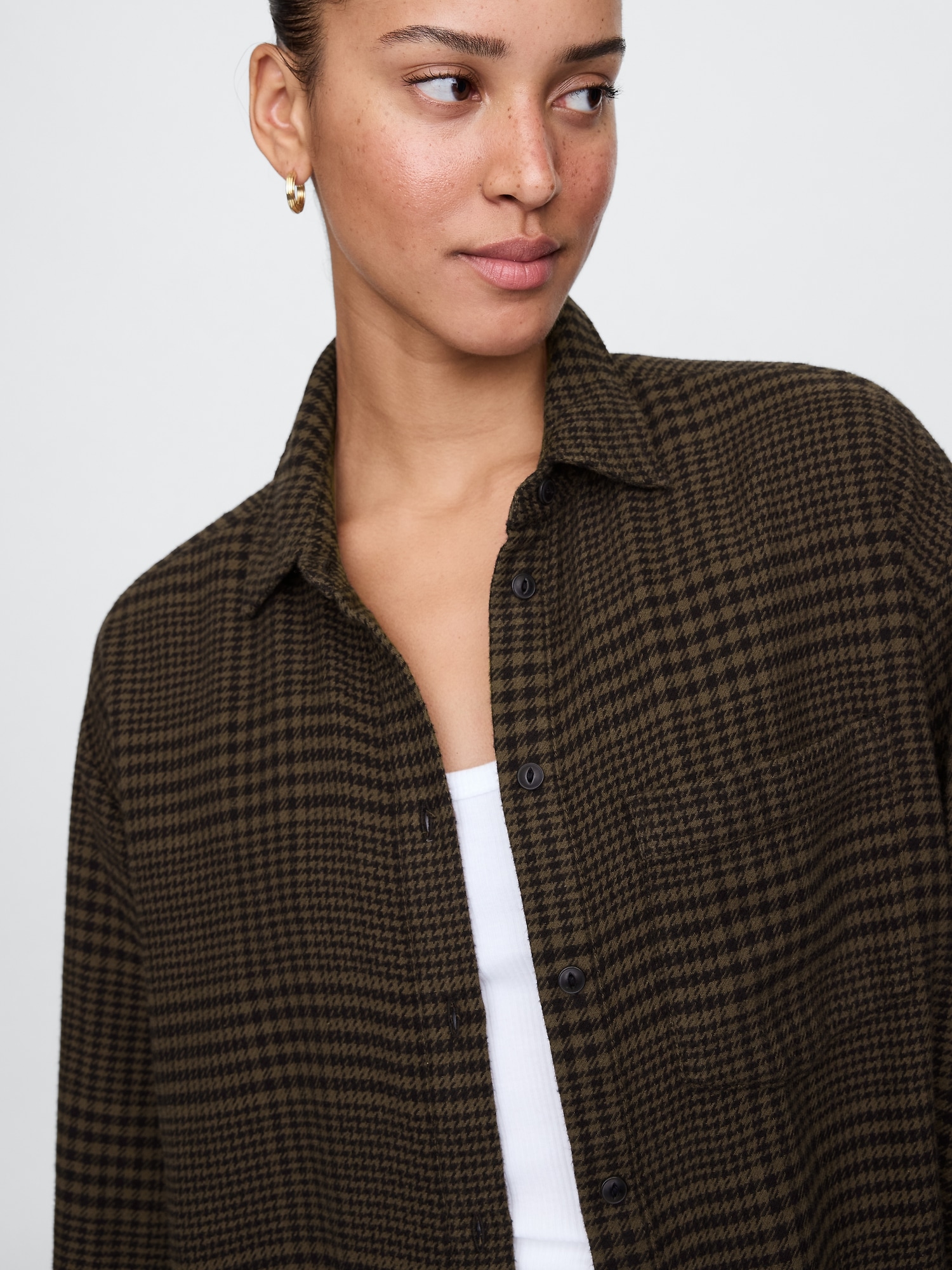 GAP Oversize flannel shirt Big Shirt - Women's