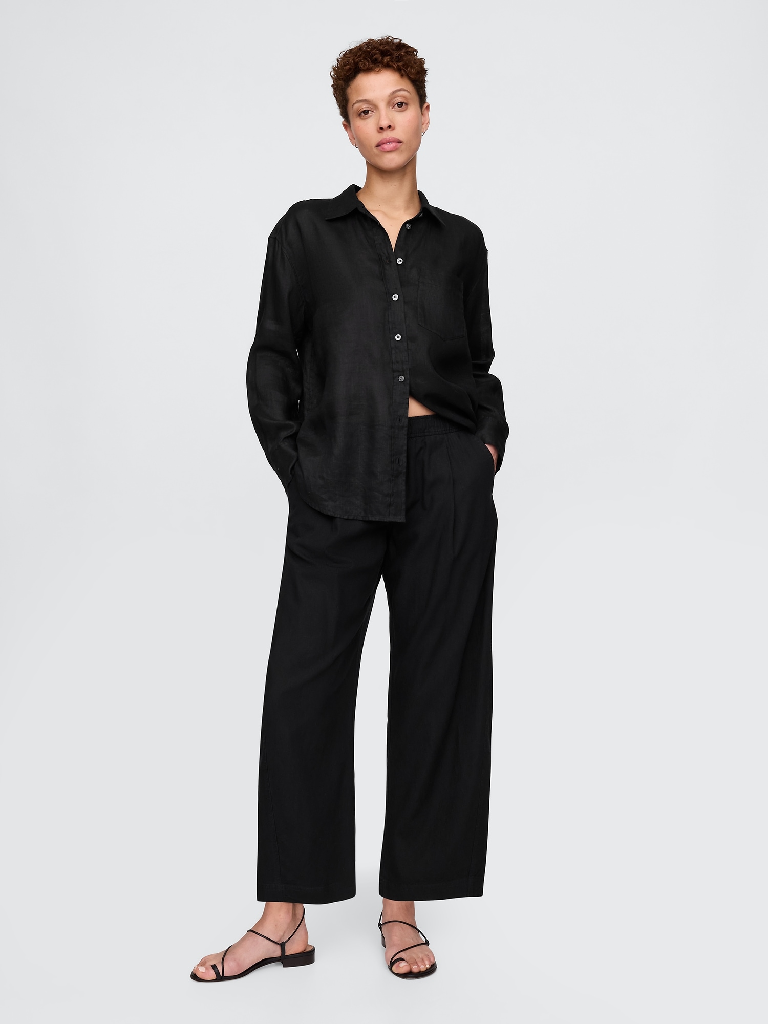 GAP Linen trousers Easy Barrel - Women's